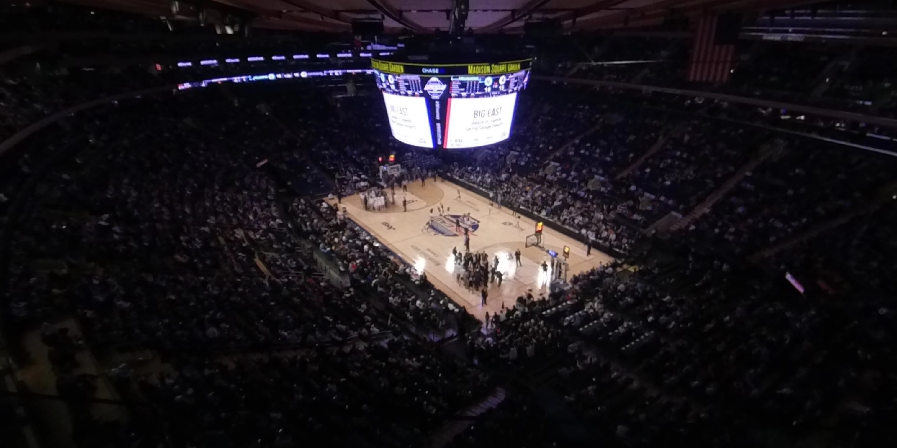 section 317 panoramic seat view  for basketball - madison square garden