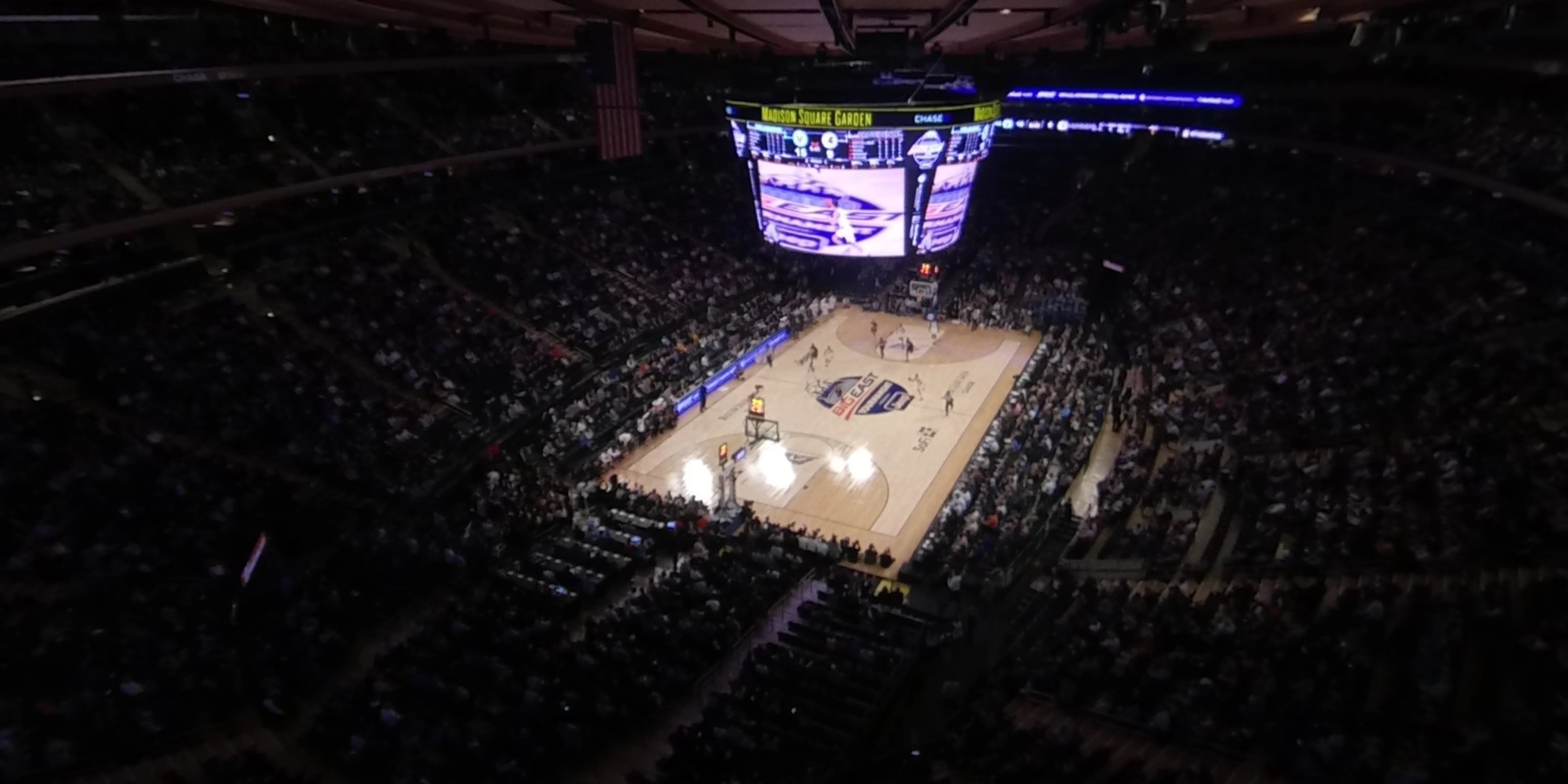 section 321 panoramic seat view  for basketball - madison square garden