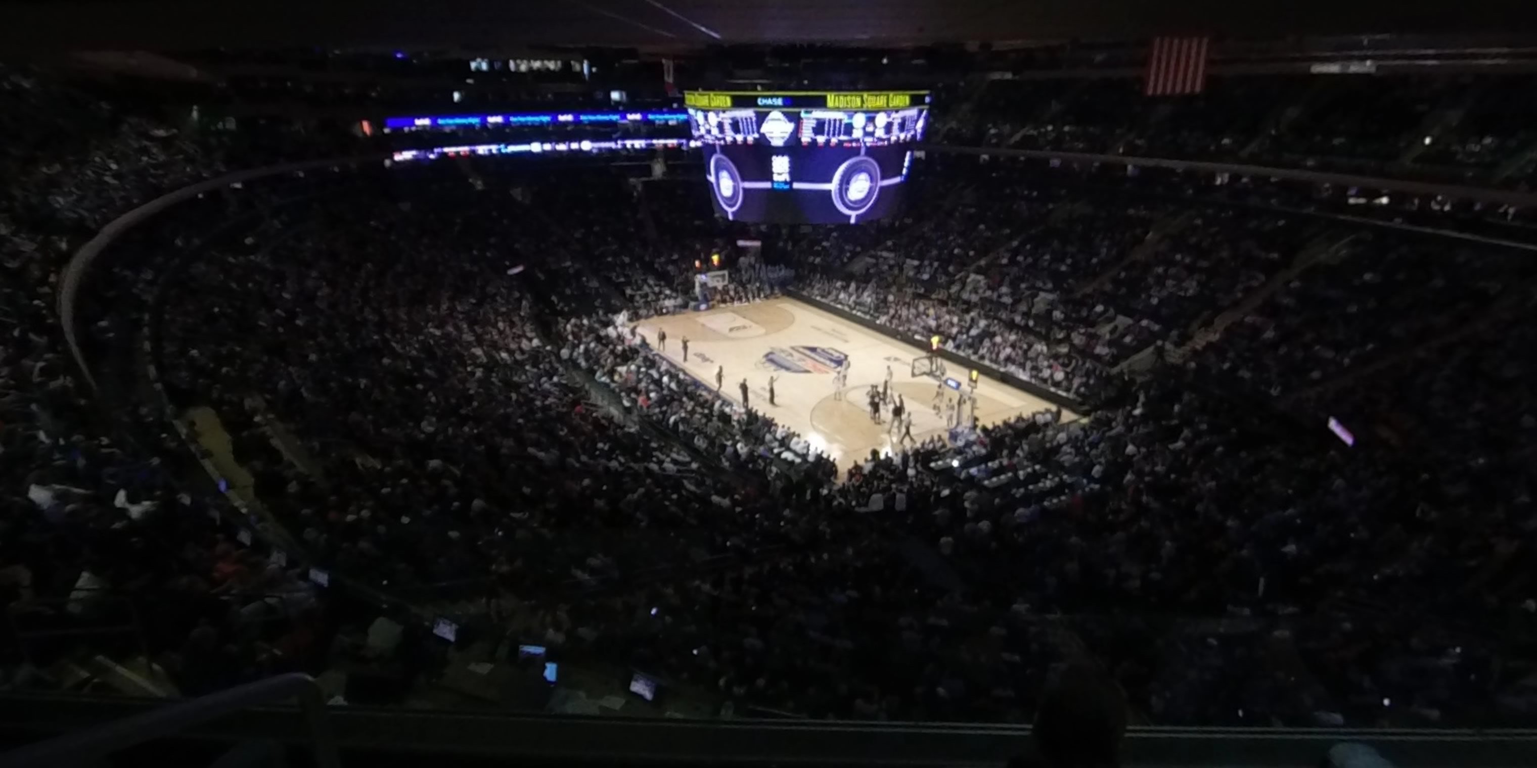 section 413 panoramic seat view  for basketball - madison square garden