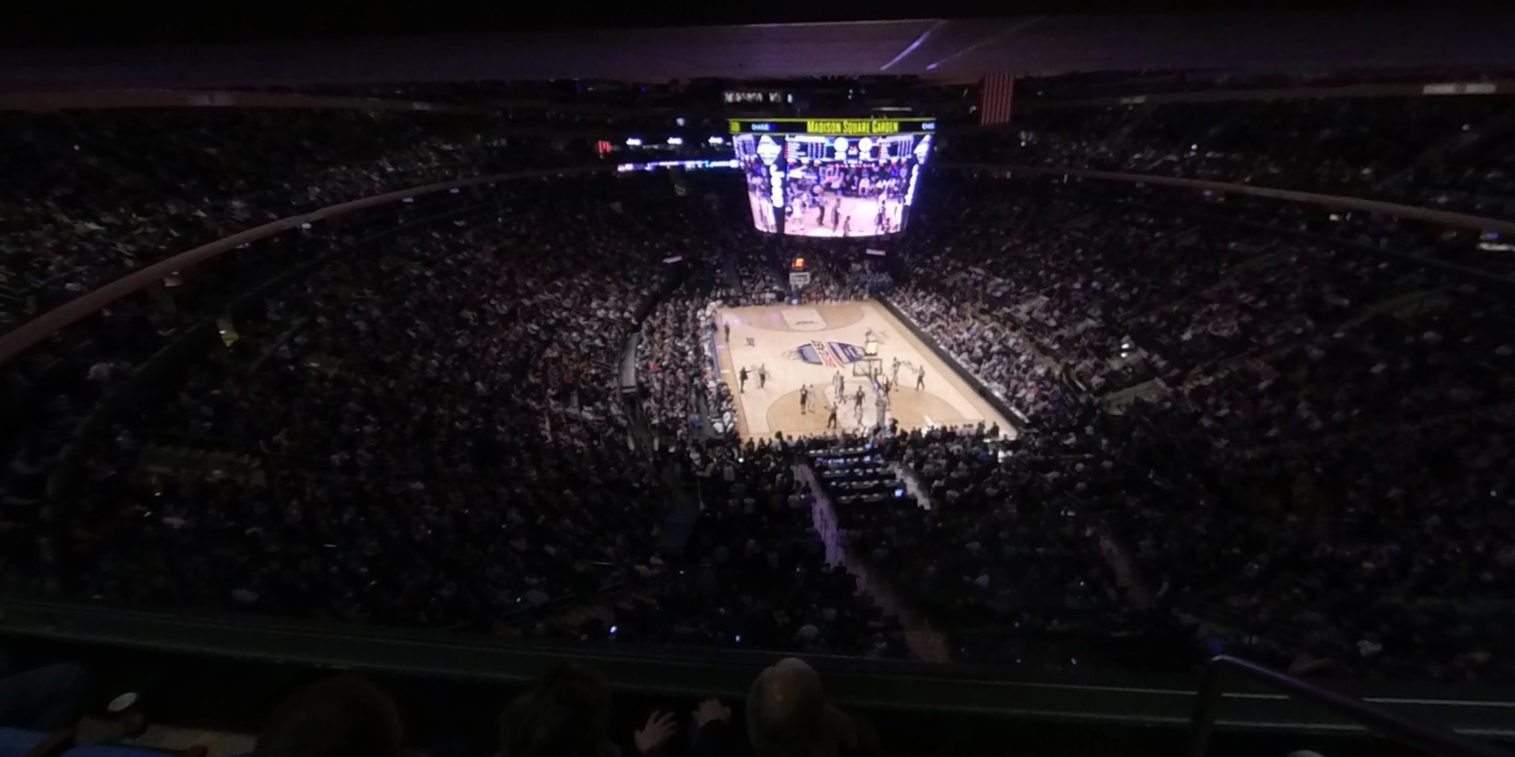 section 415 panoramic seat view  for basketball - madison square garden