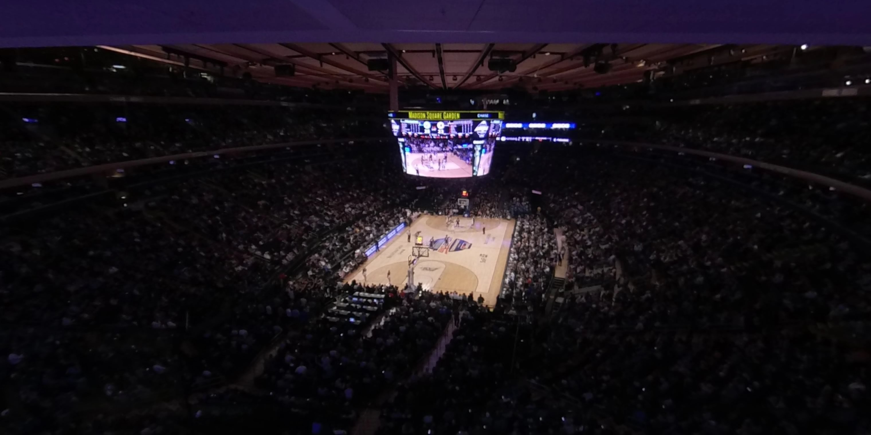 section 417 panoramic seat view  for basketball - madison square garden