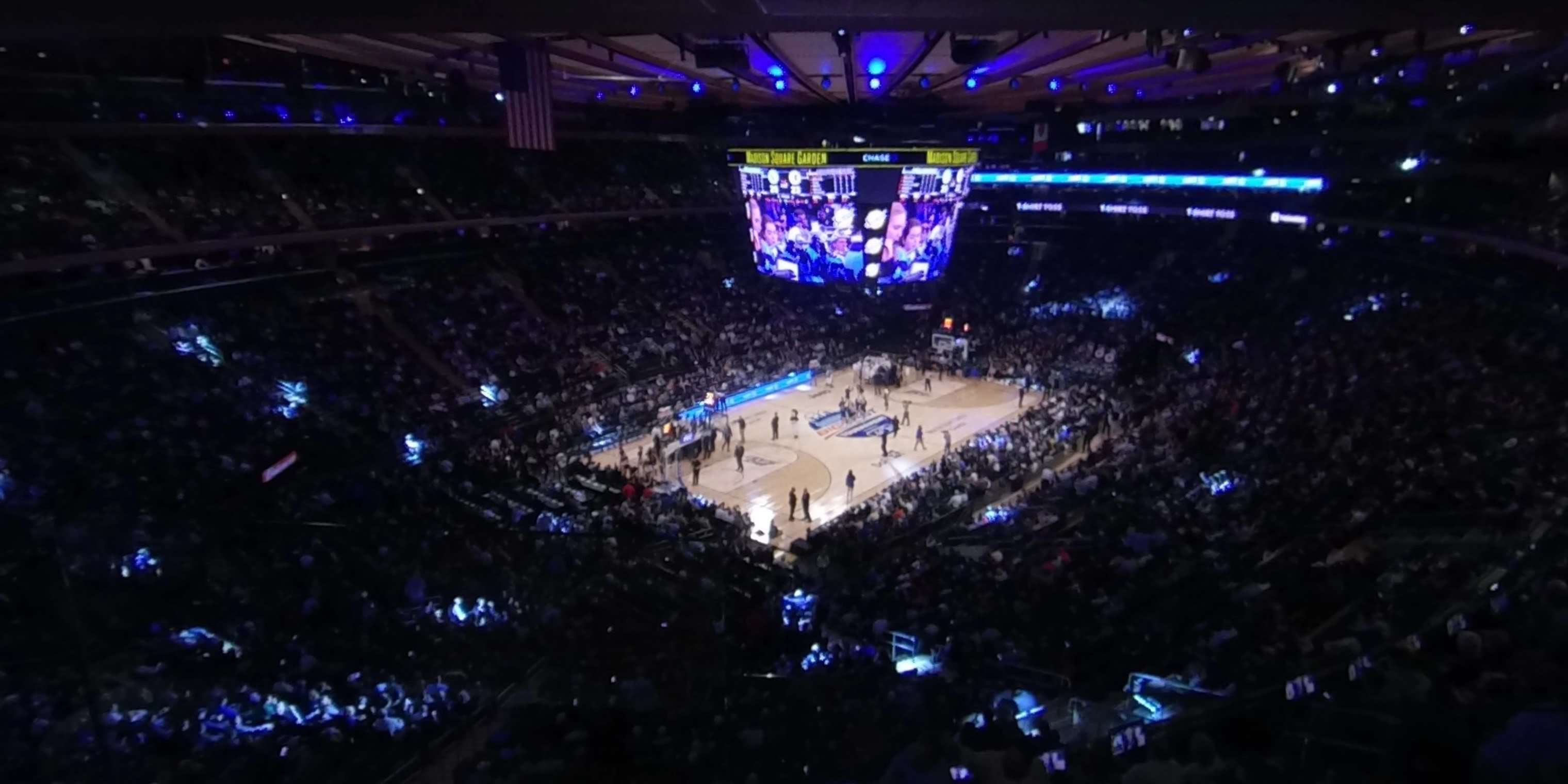 section 419 panoramic seat view  for basketball - madison square garden