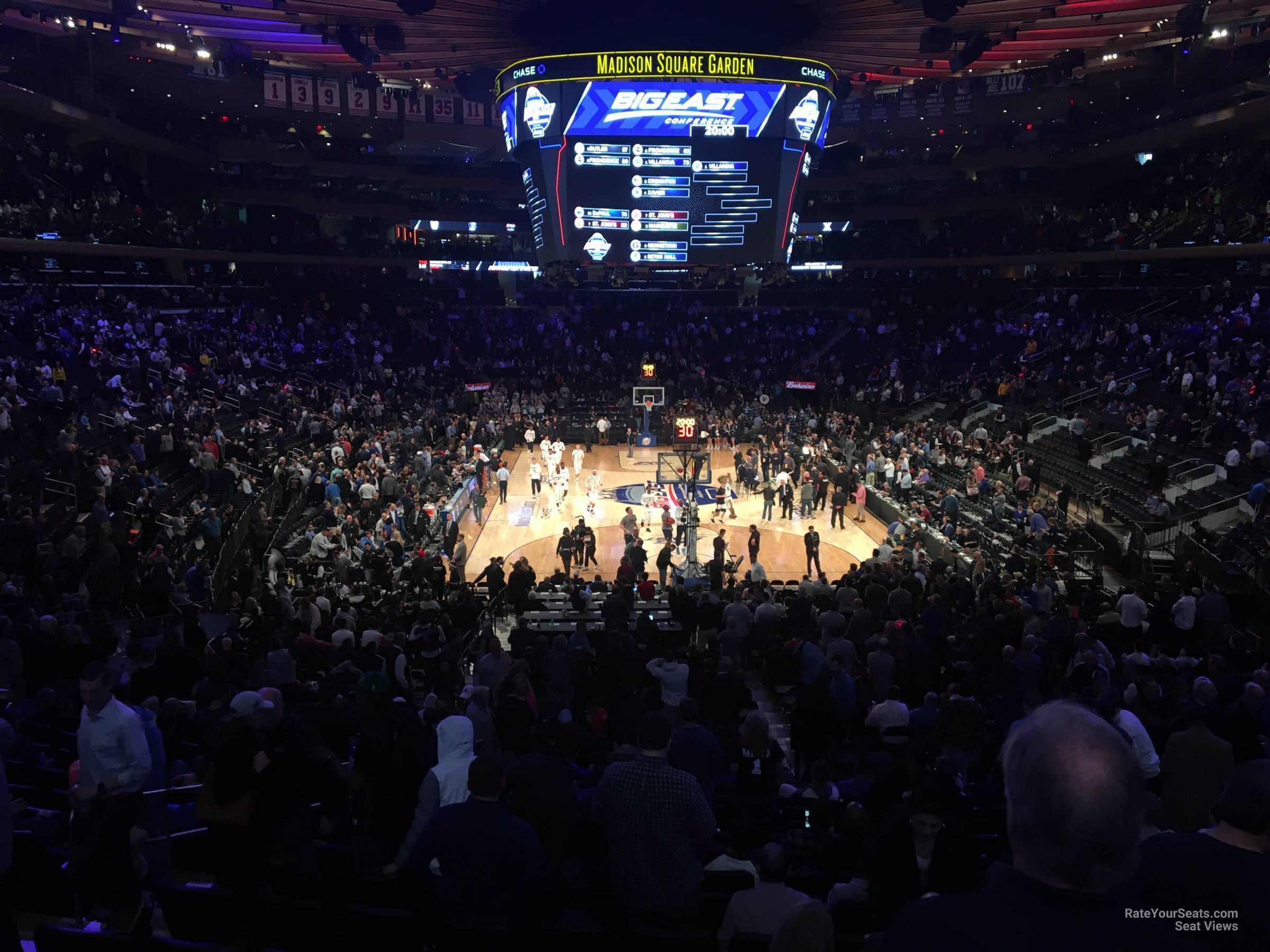 madison club 62, row 1 seat view  for basketball - madison square garden