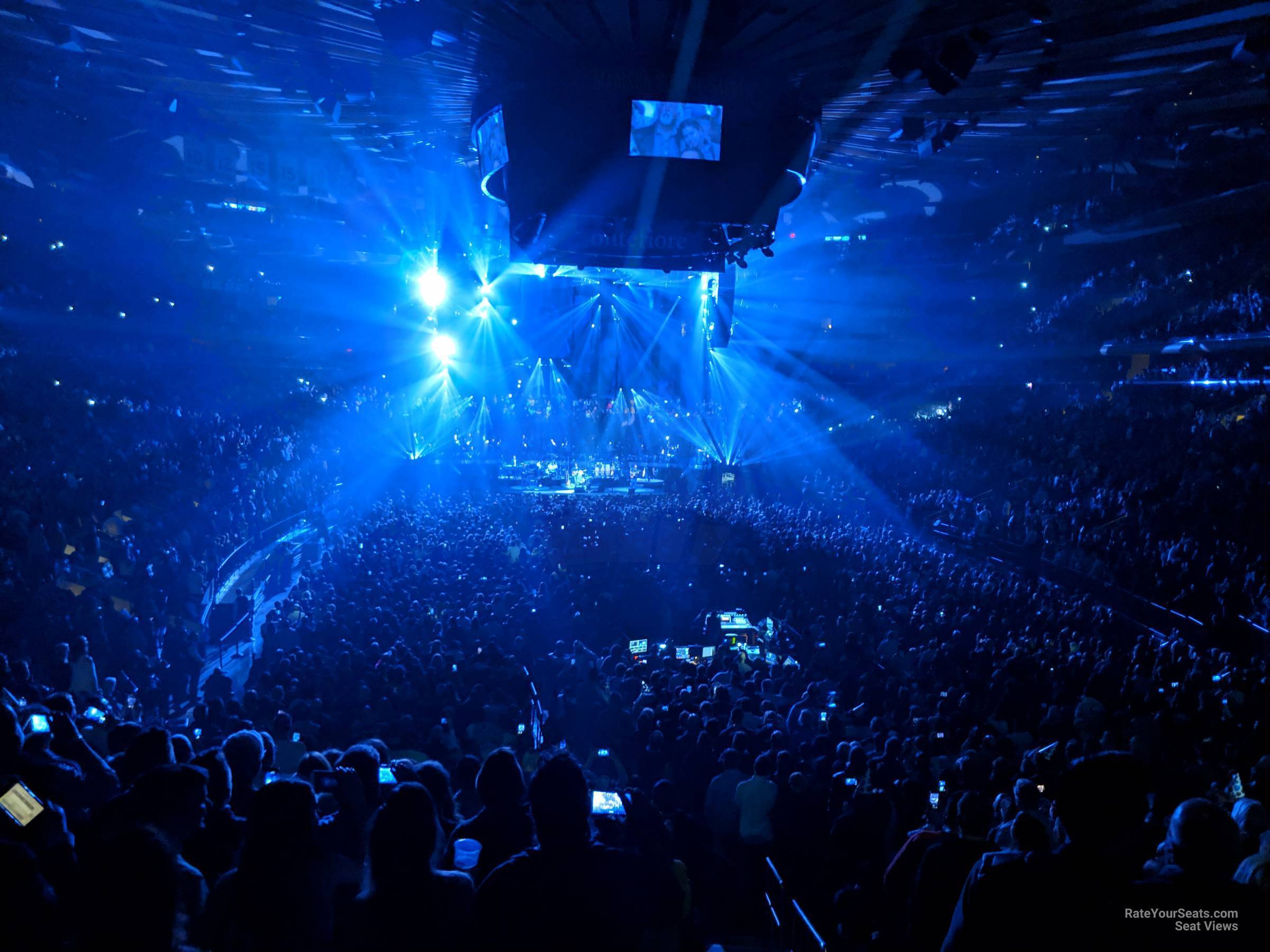 head-on concert view at Madison Square Garden