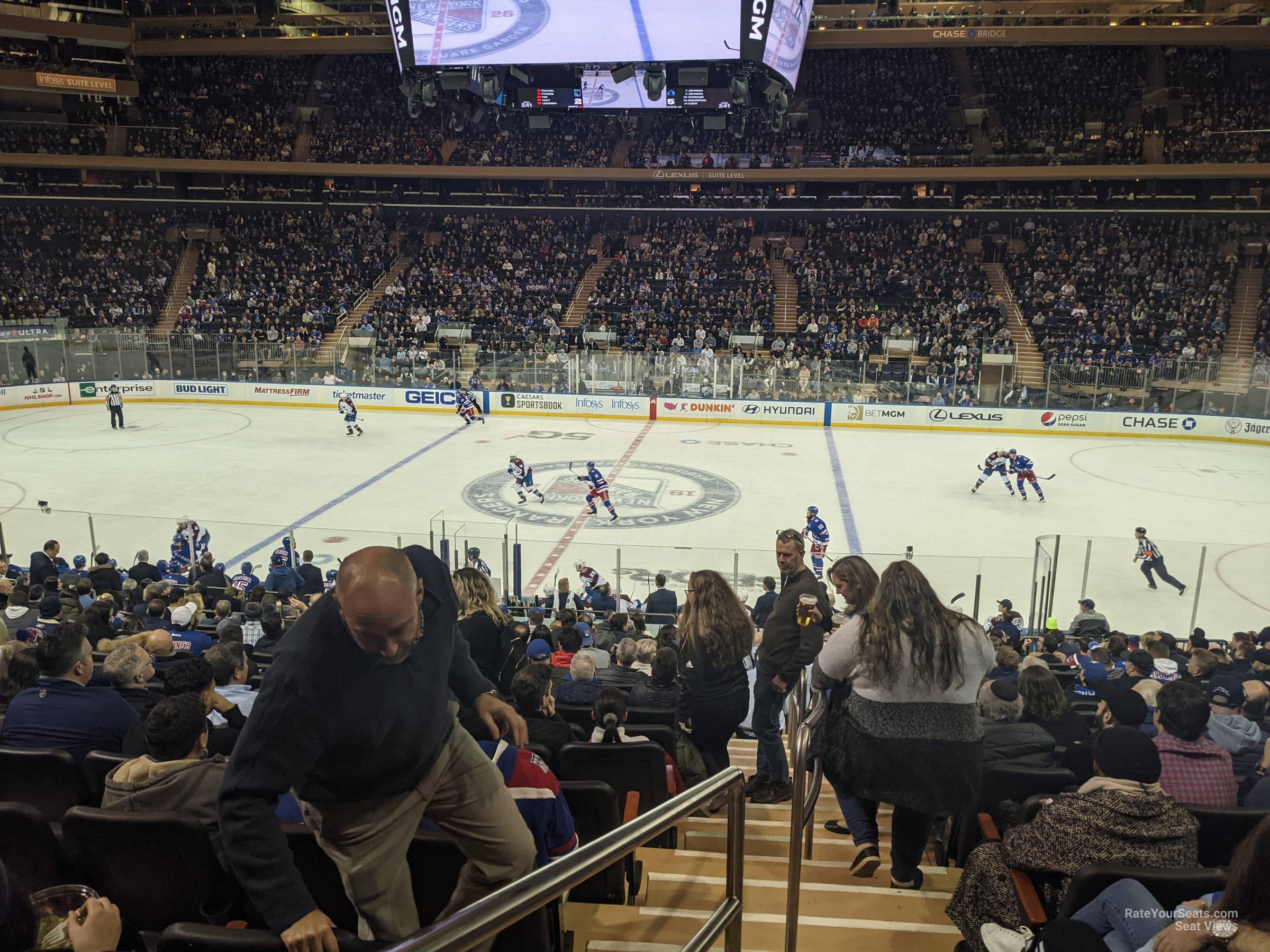section 108, row 18 seat view  for hockey - madison square garden