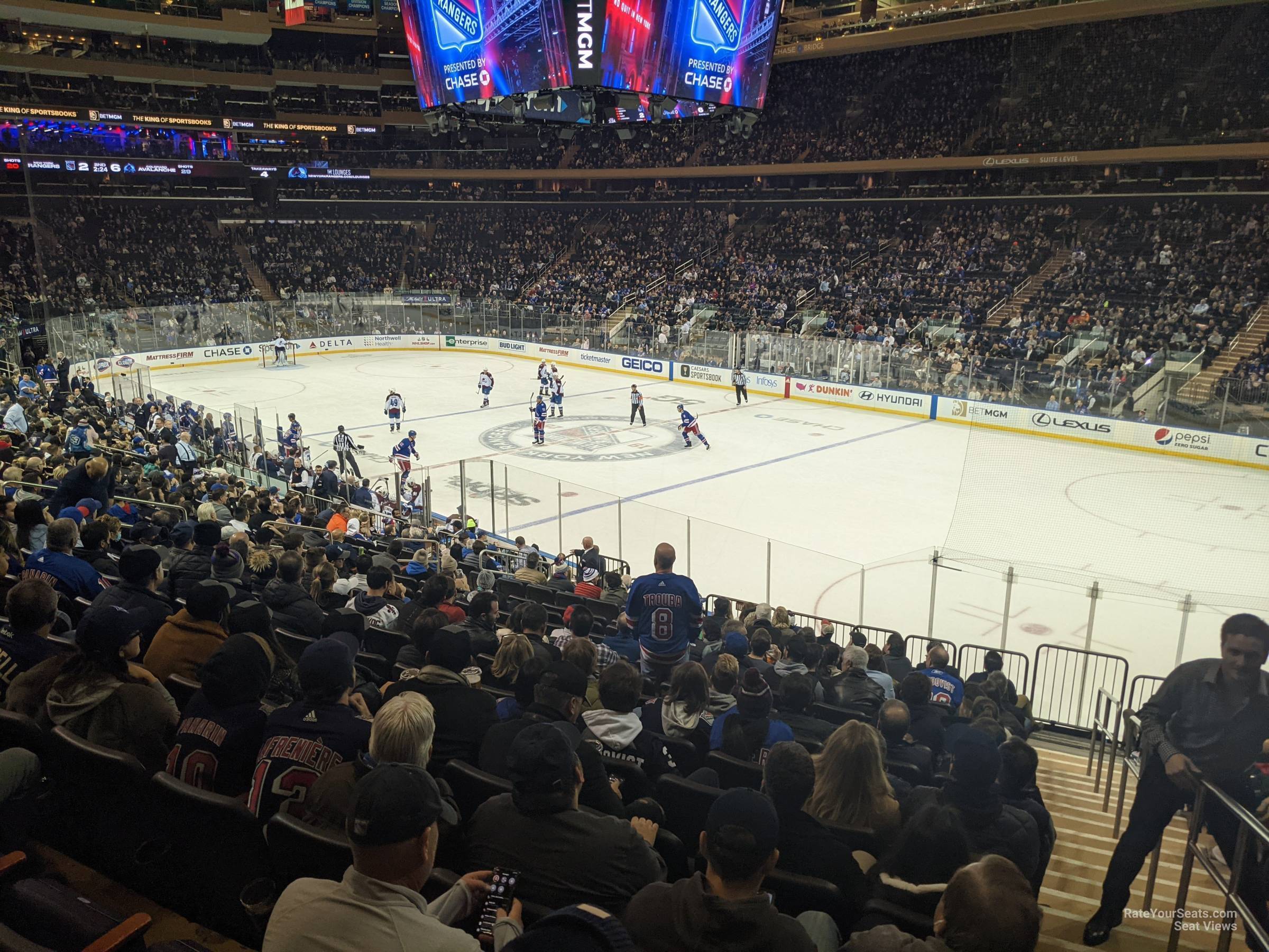 section 109, row 18 seat view  for hockey - madison square garden