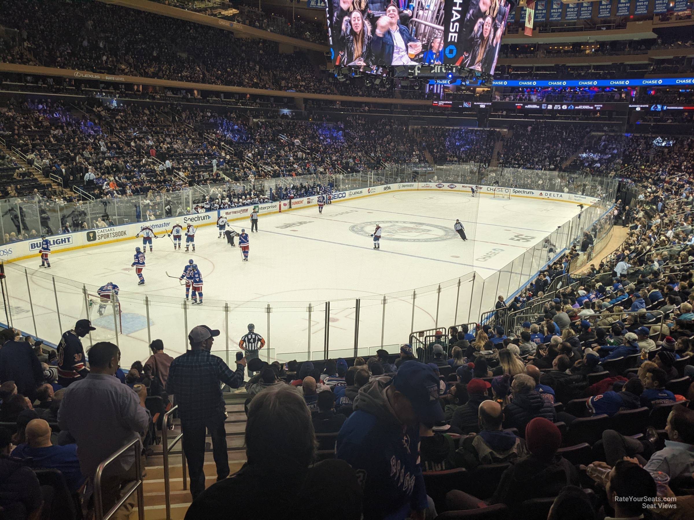 section 114, row 18 seat view  for hockey - madison square garden