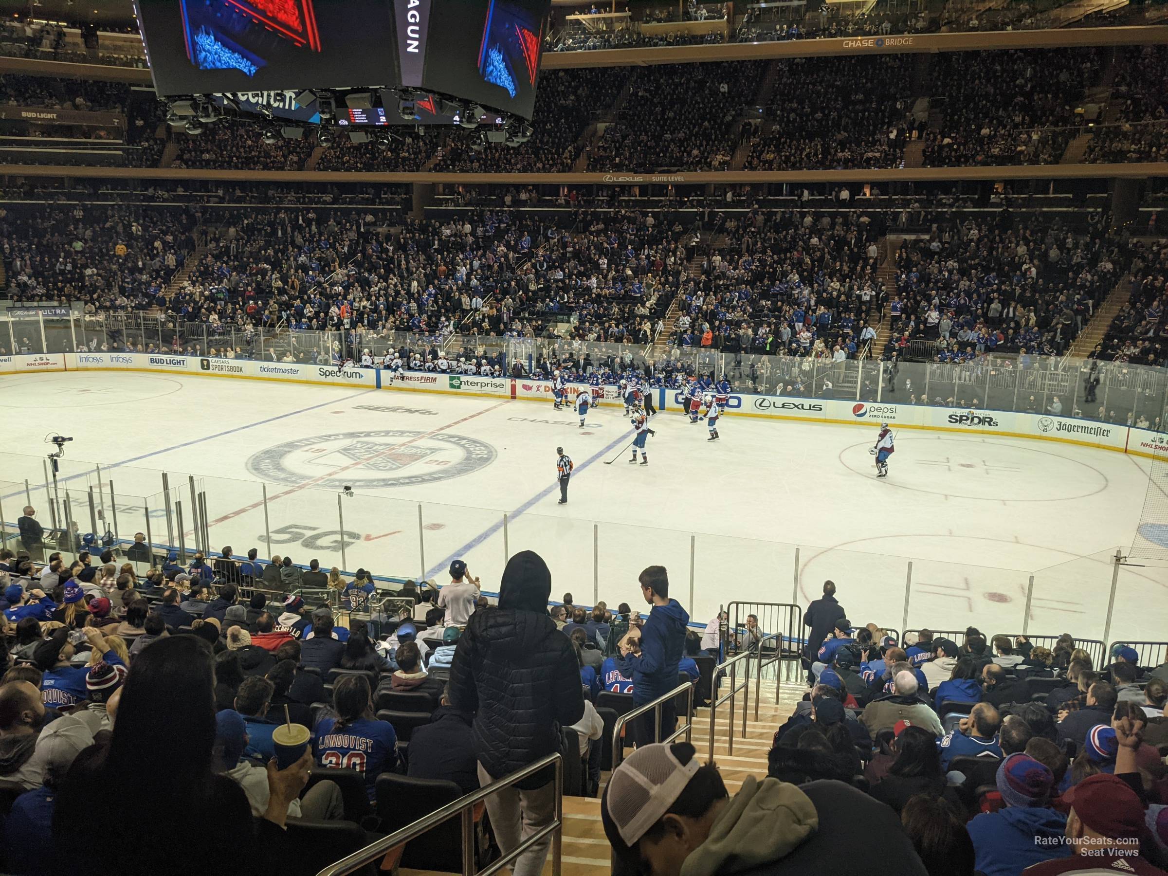 section 119, row 18 seat view  for hockey - madison square garden