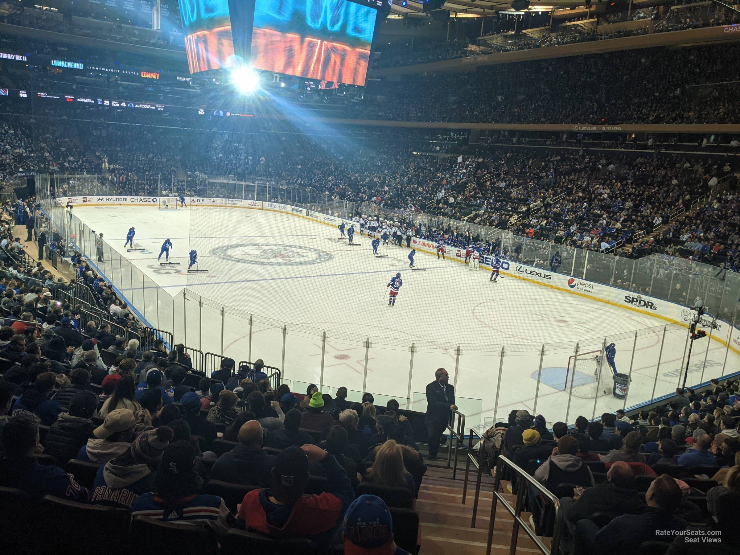 section 120, row 18 seat view  for hockey - madison square garden