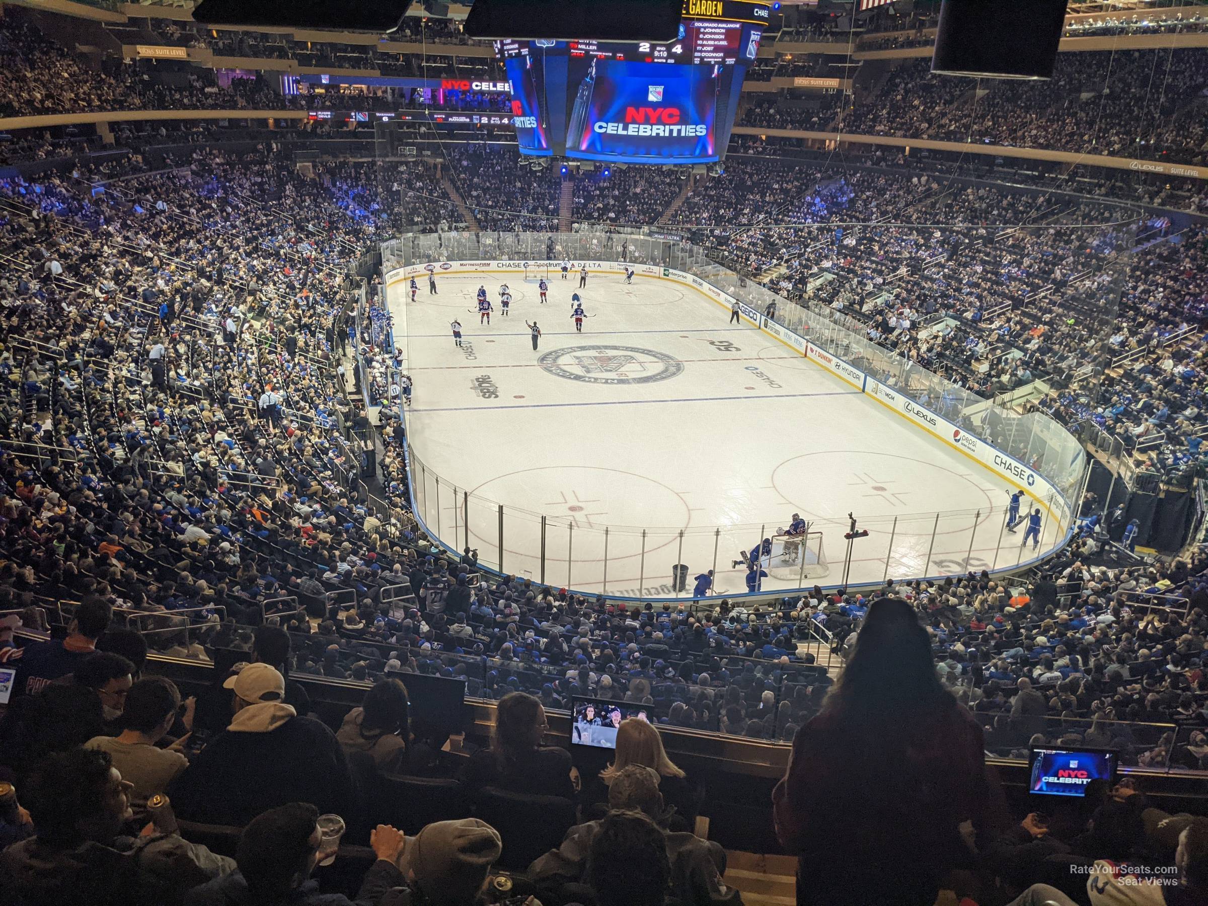 section 216, row bs6 seat view  for hockey - madison square garden