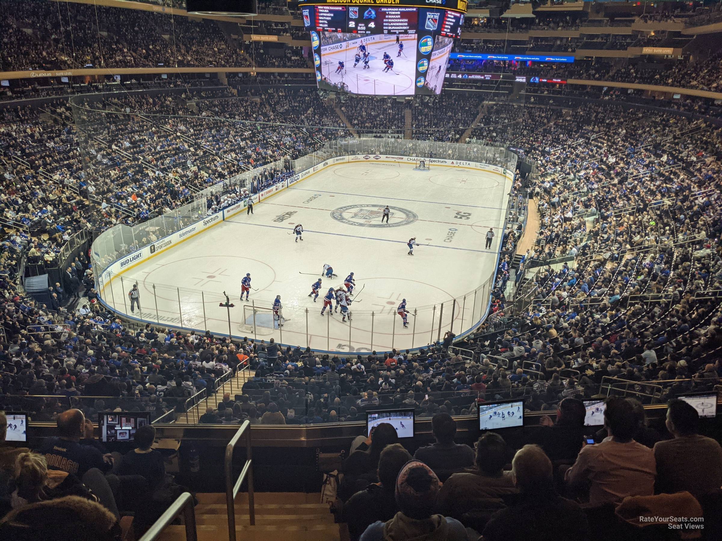 section 219, row bs6 seat view  for hockey - madison square garden