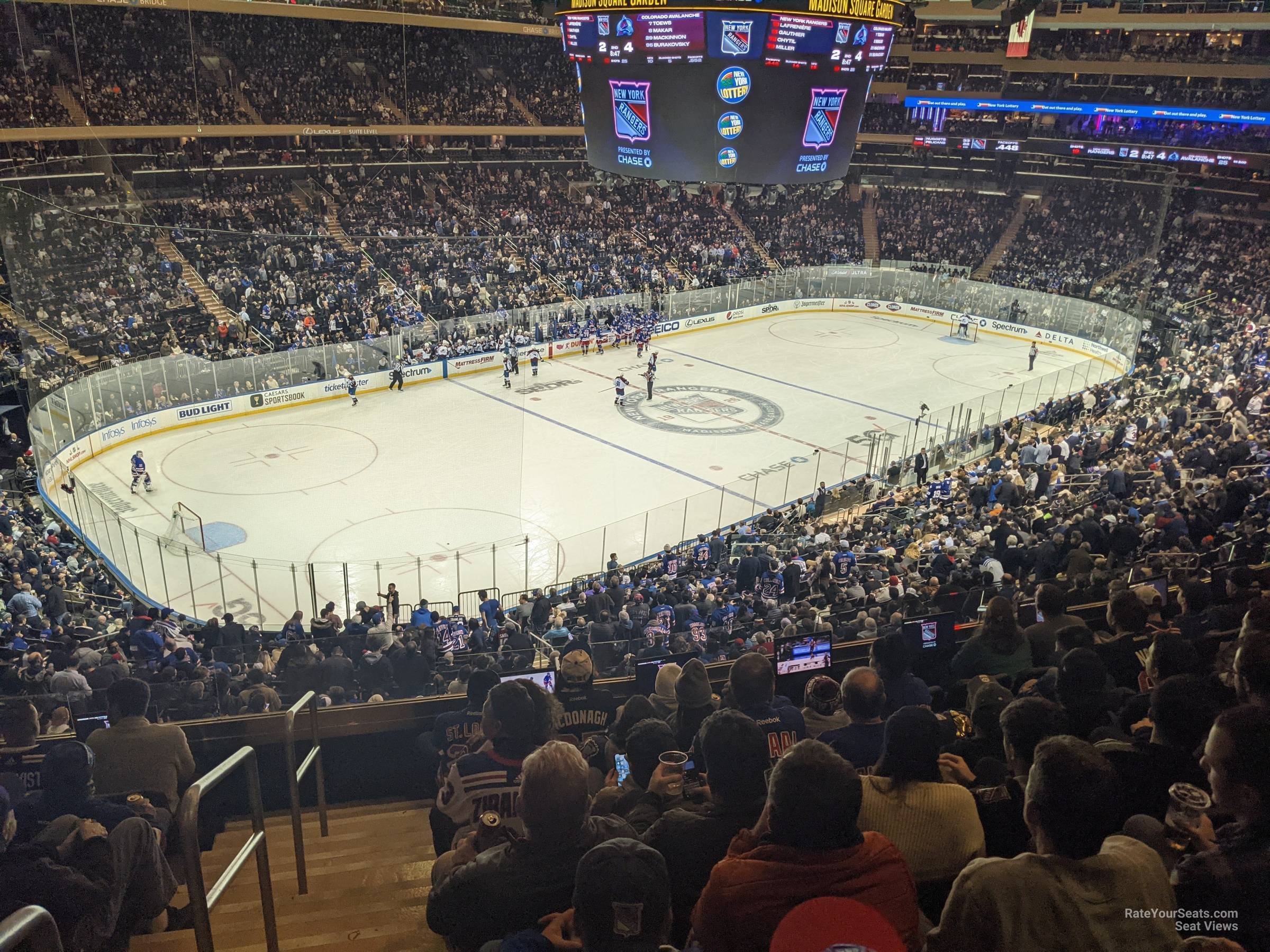 section 221, row 7 seat view for hockey - madison square garden