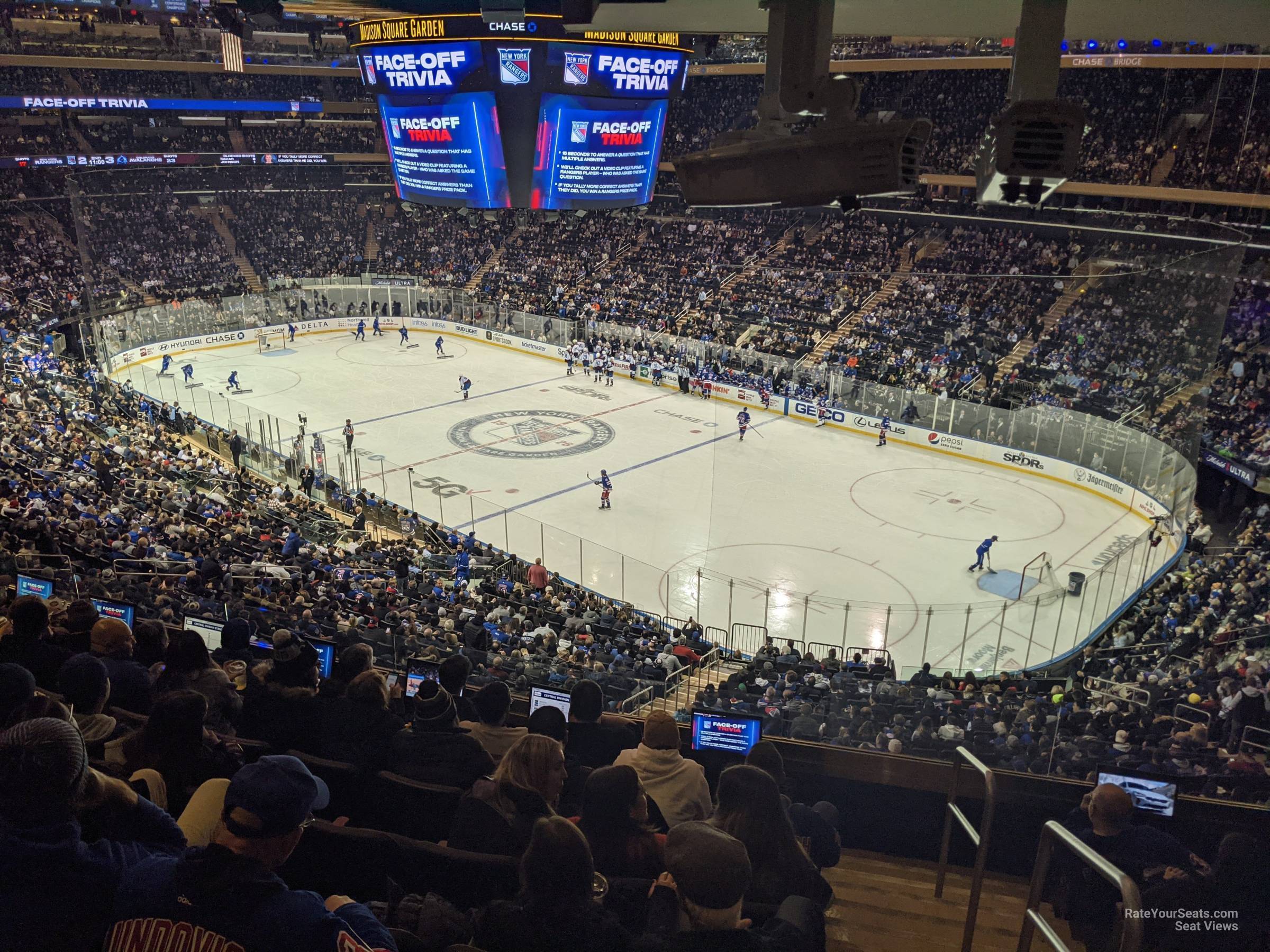 section 227, row 7 seat view  for hockey - madison square garden