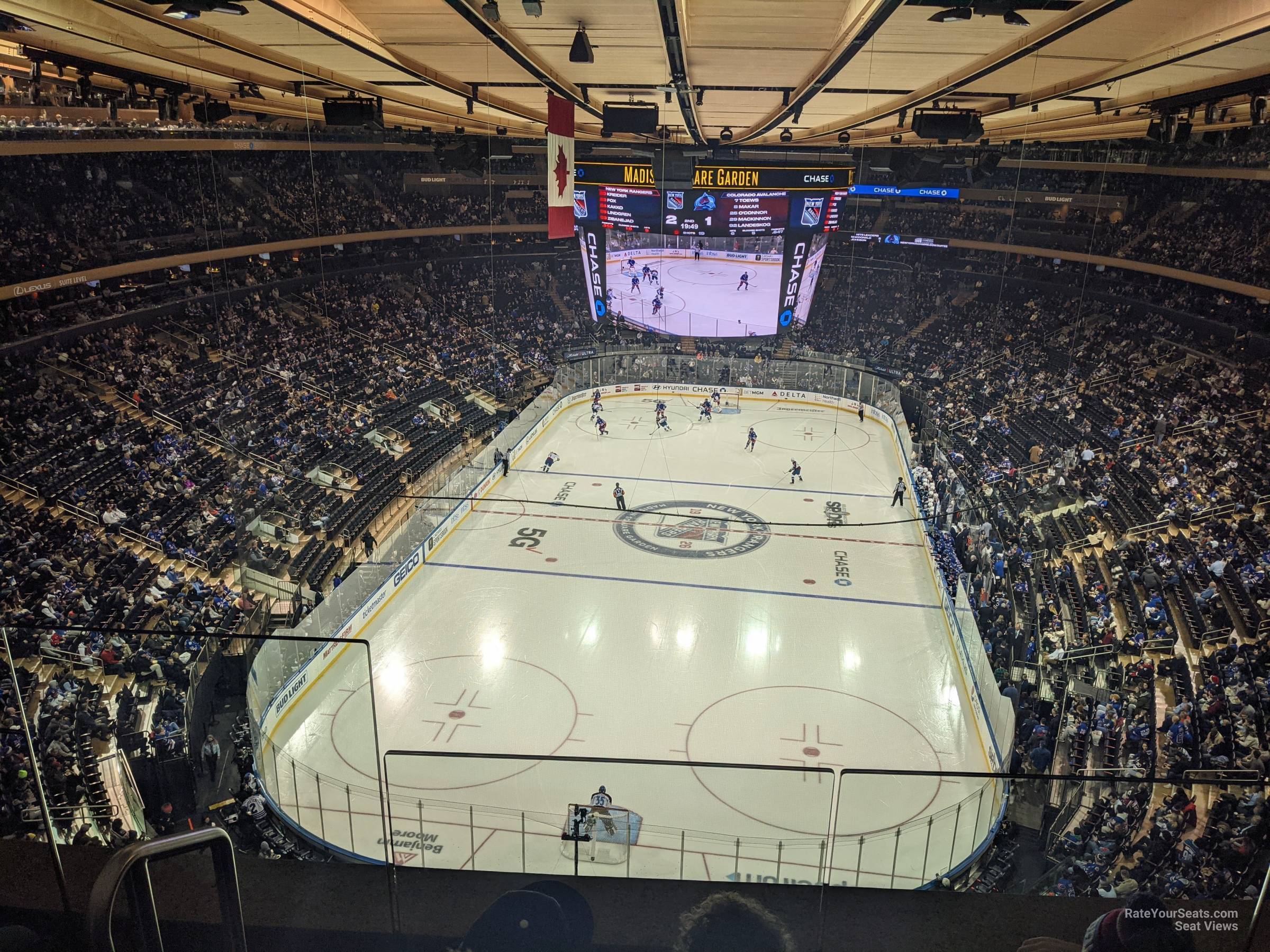 section 306, row 2_2 seat view  for hockey - madison square garden
