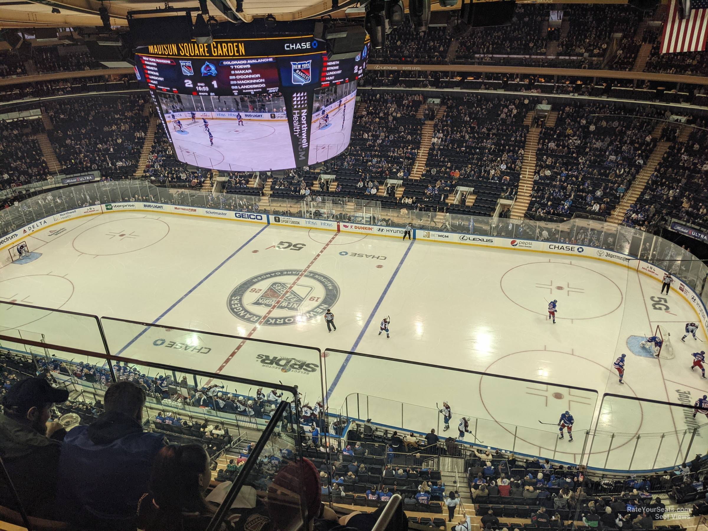 section 314, row bs3 seat view  for hockey - madison square garden