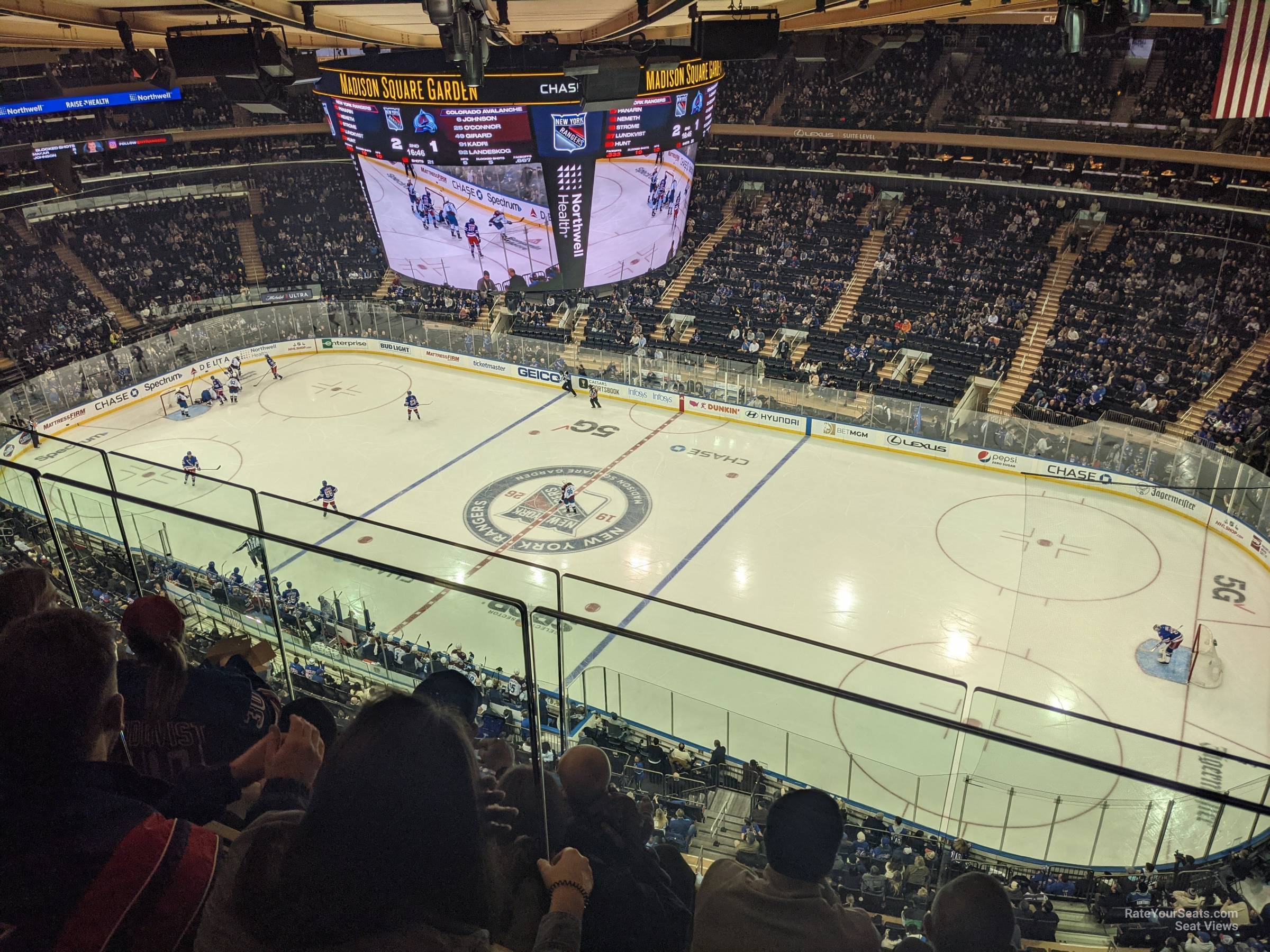 section 315, row bs3 seat view  for hockey - madison square garden