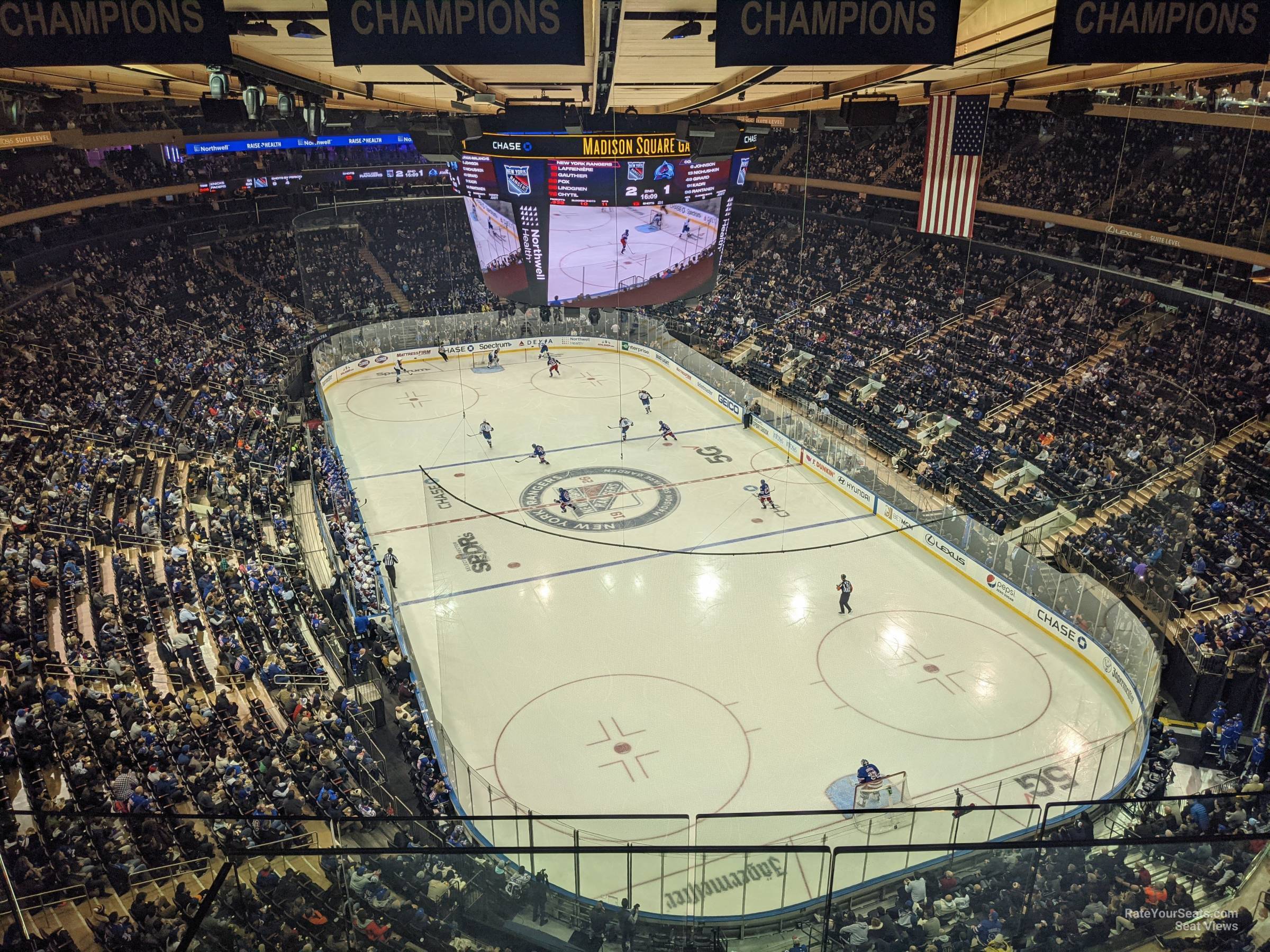 section 319, row bs3 seat view  for hockey - madison square garden