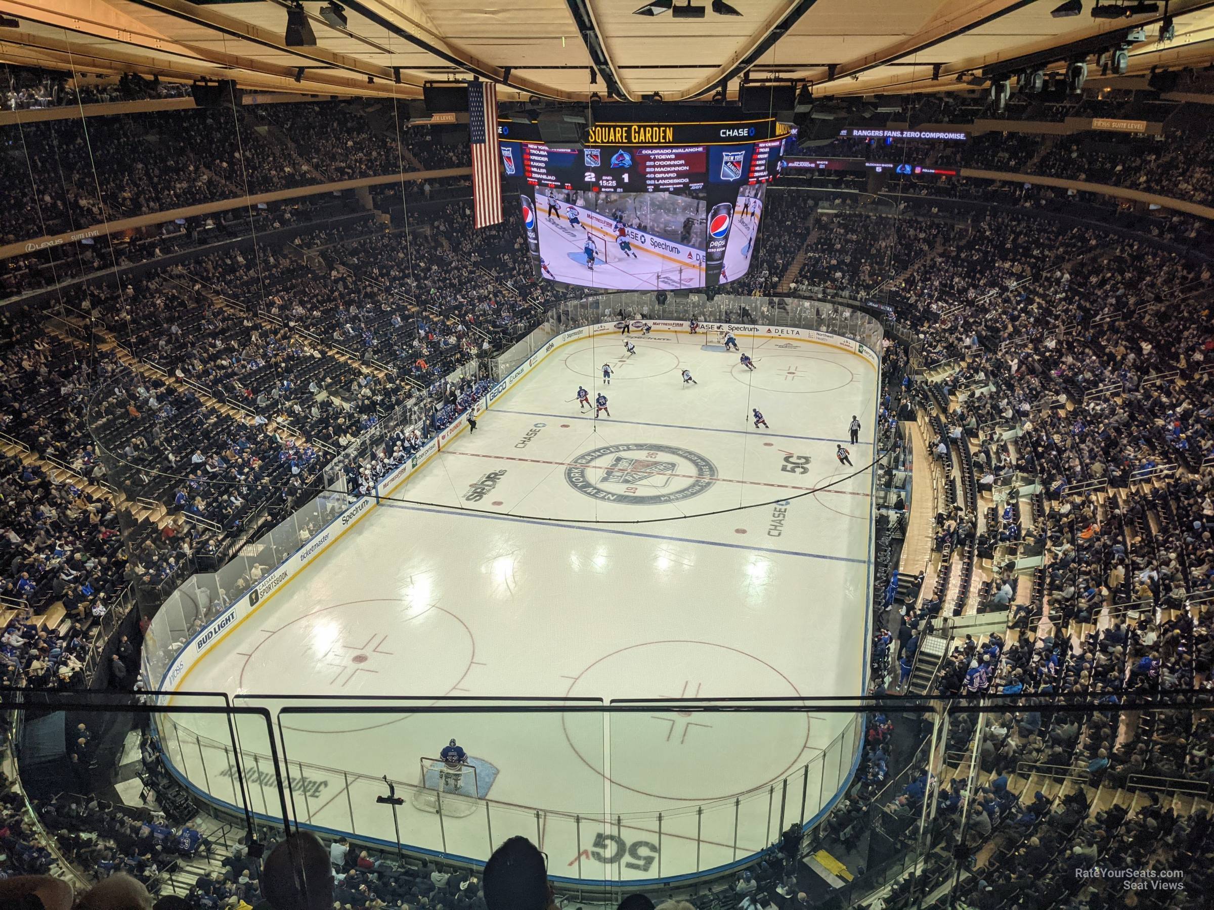 section 321, row bs3 seat view  for hockey - madison square garden