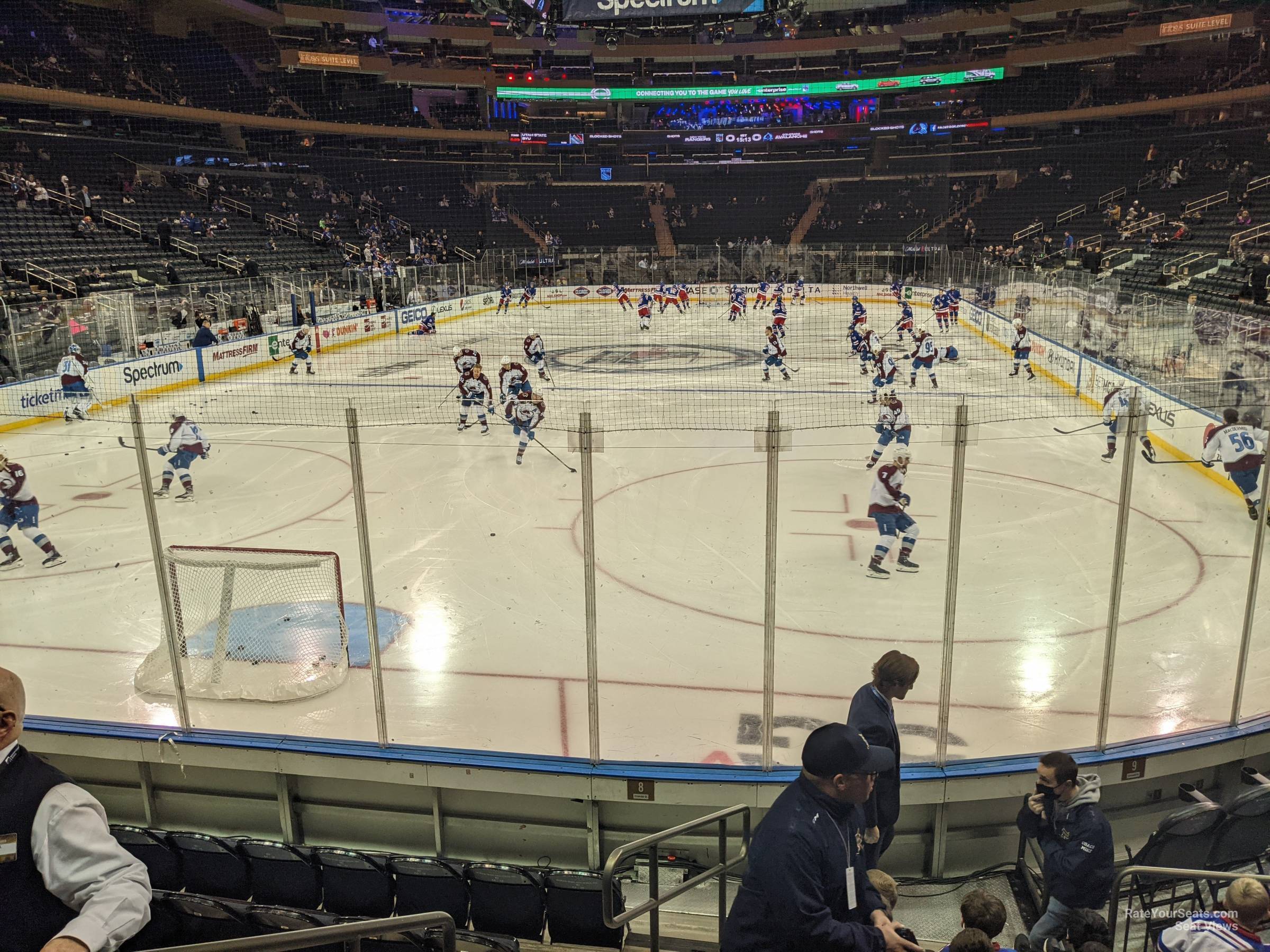section 9, row 4 seat view  for hockey - madison square garden
