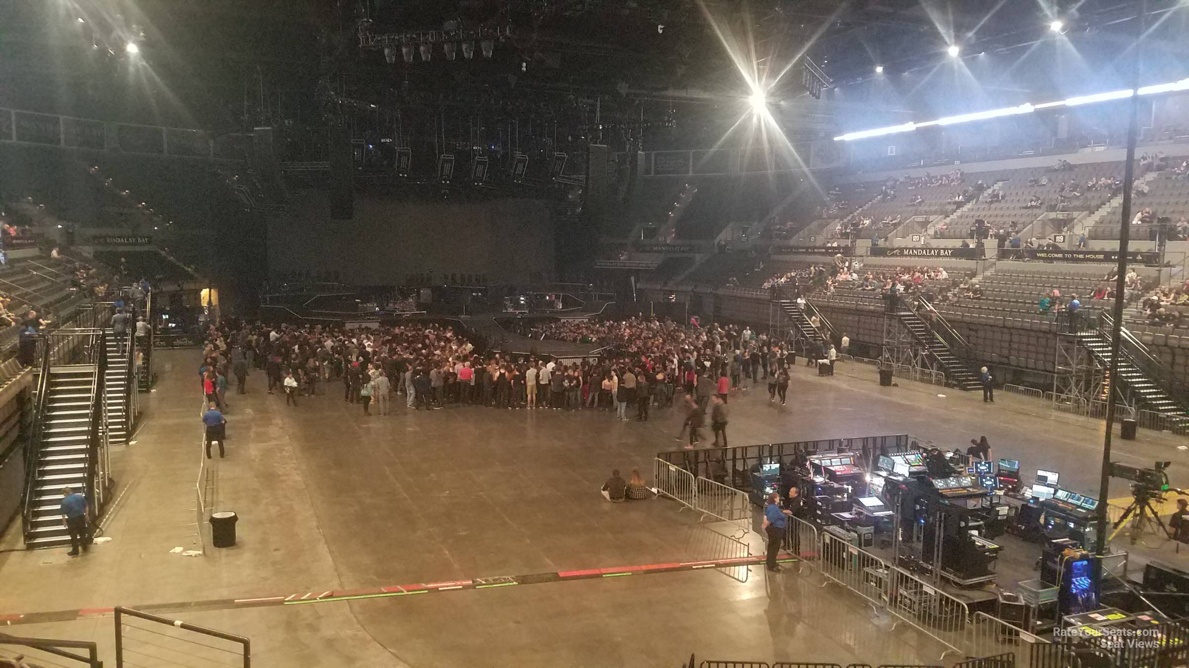 section 111, row q seat view  for concert - michelob ultra arena