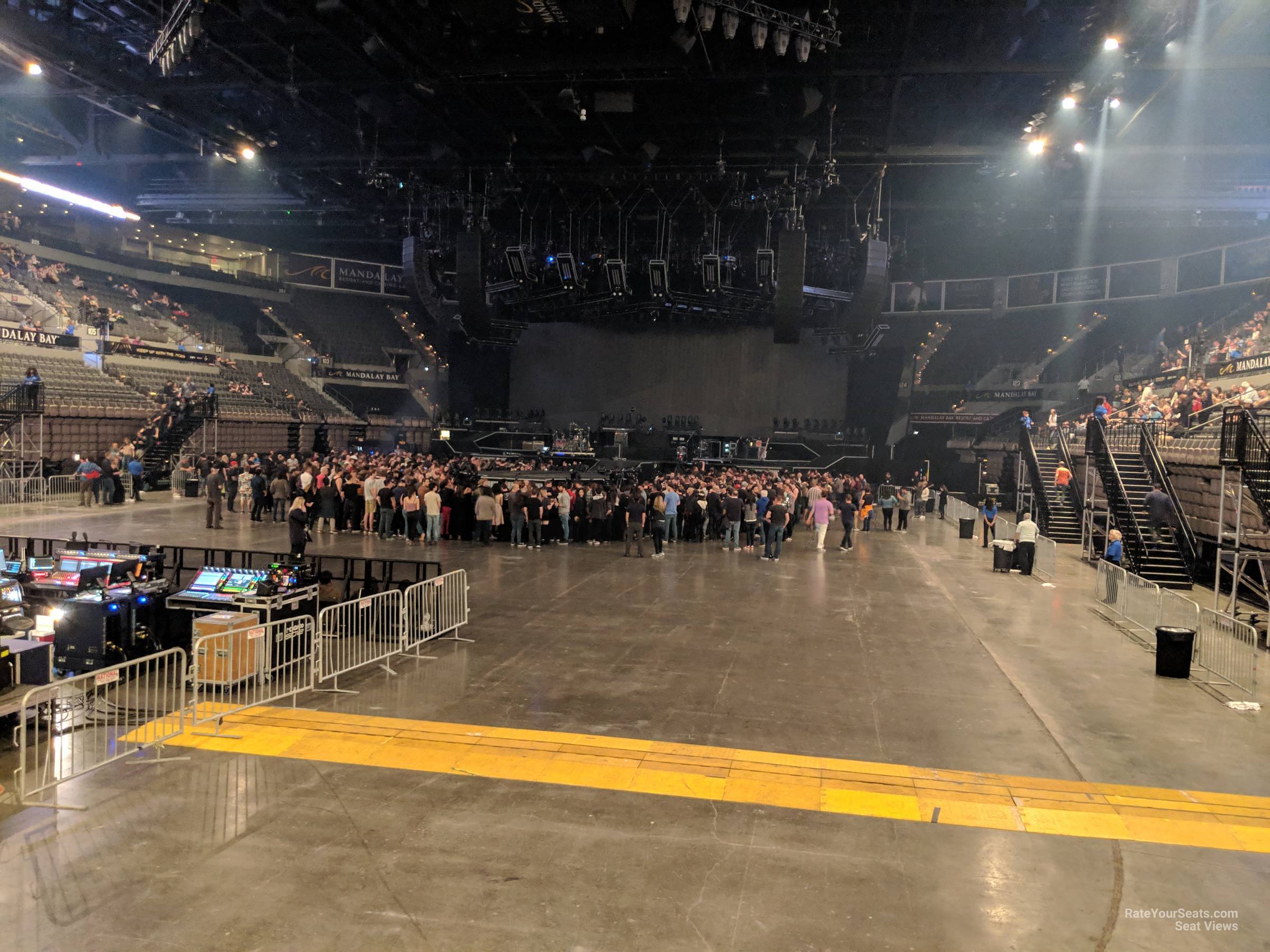 section 115, row f seat view  for concert - michelob ultra arena
