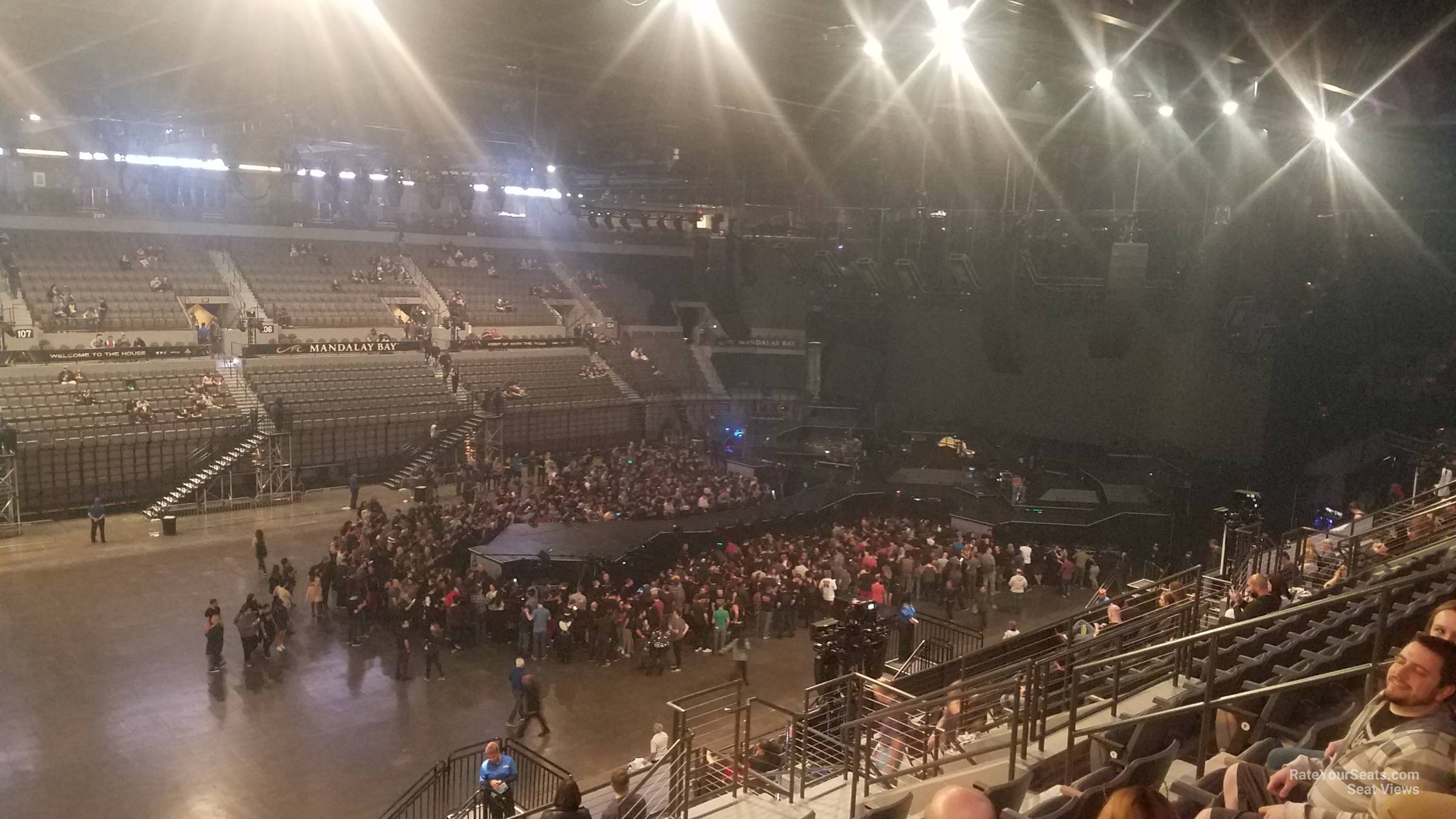 section 218, row k seat view  for concert - michelob ultra arena