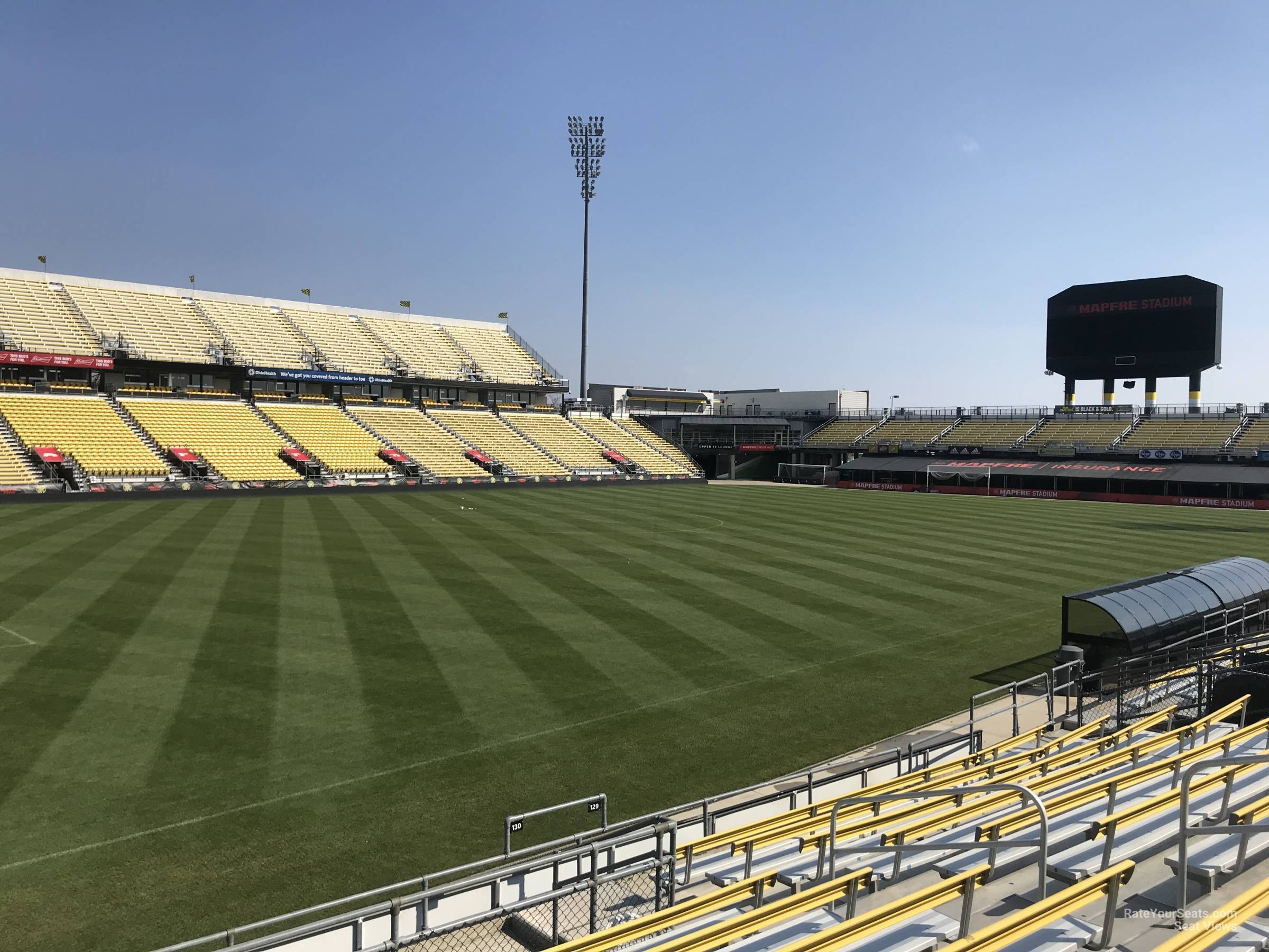 section 130, row 11 seat view  for soccer - historic crew stadium