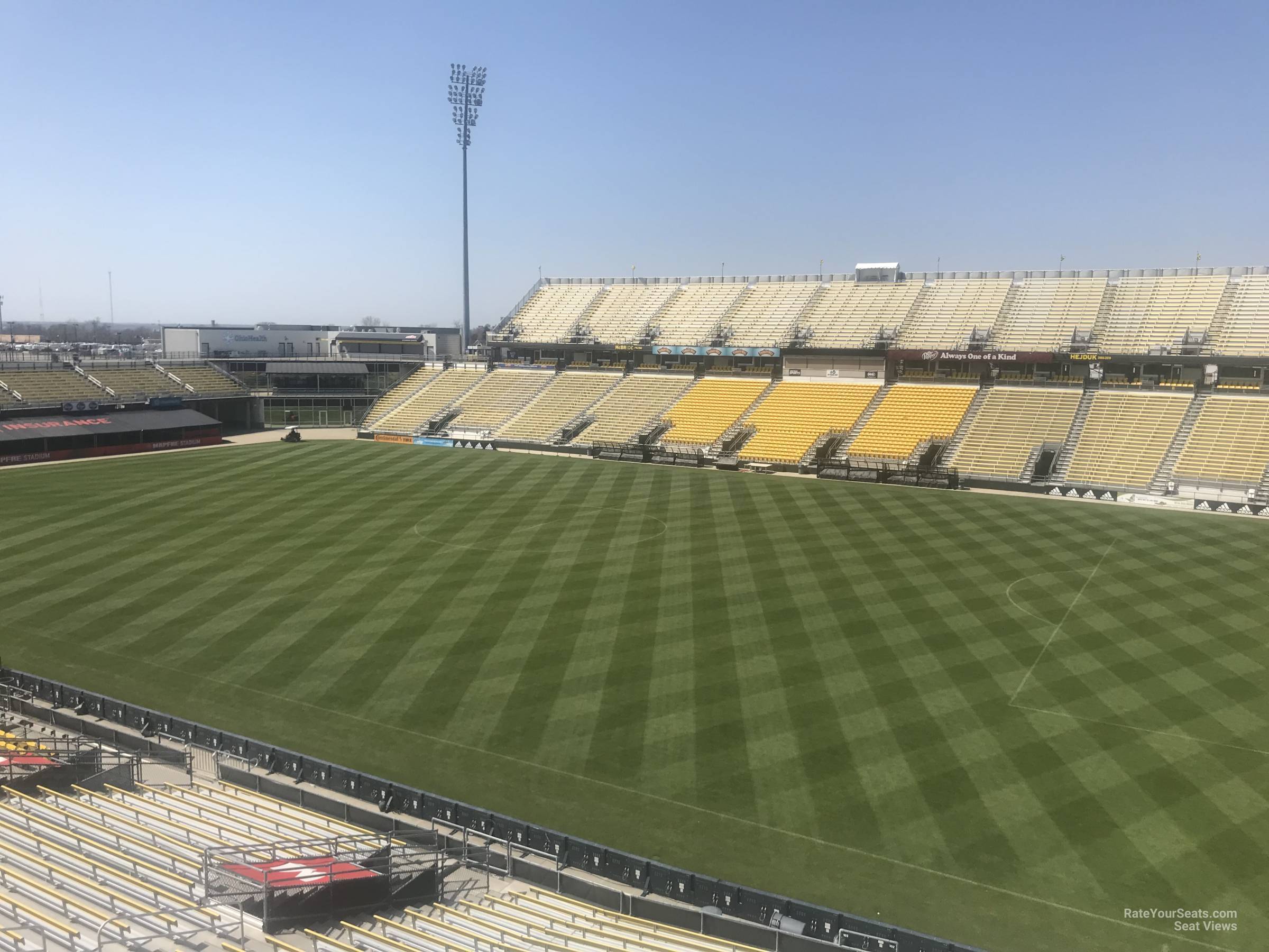 section 202, row 2 seat view  - historic crew stadium