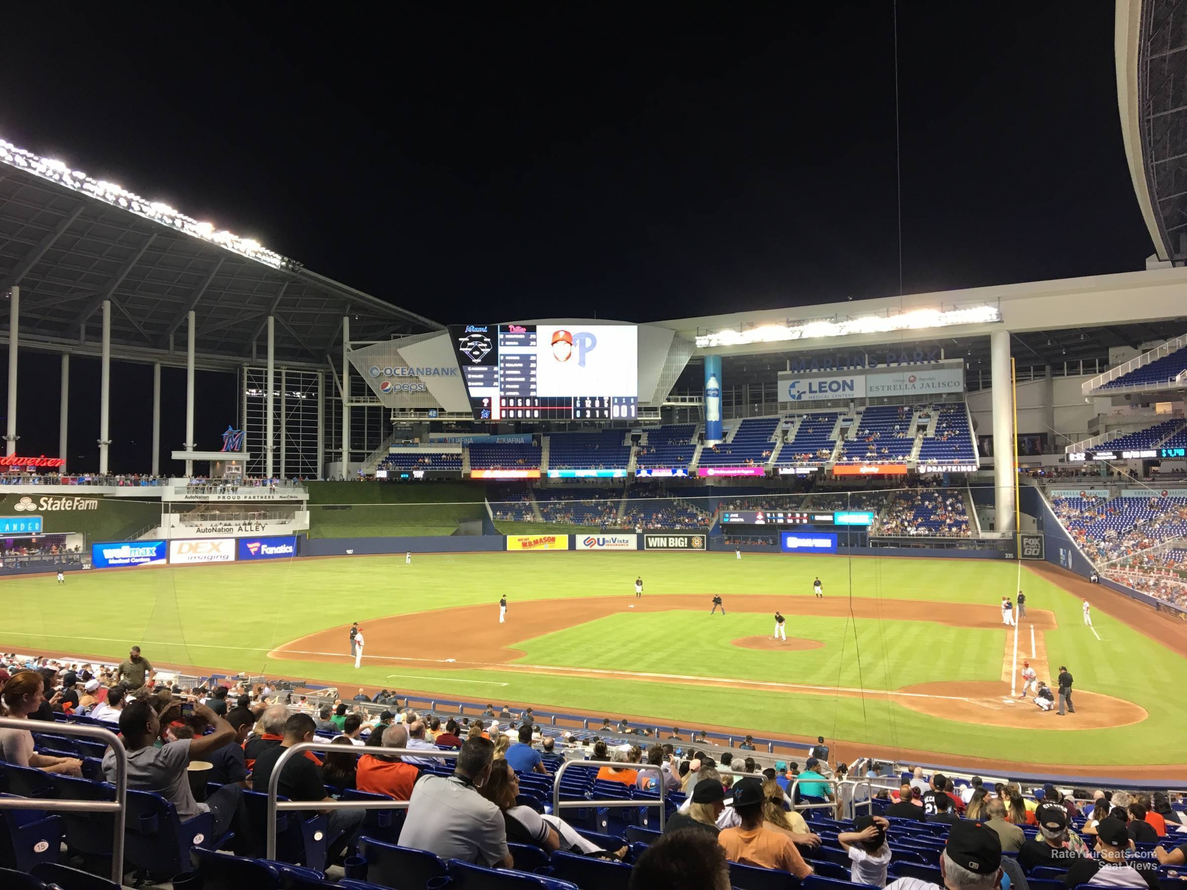 section 18, row 15 seat view  for baseball - loandepot park