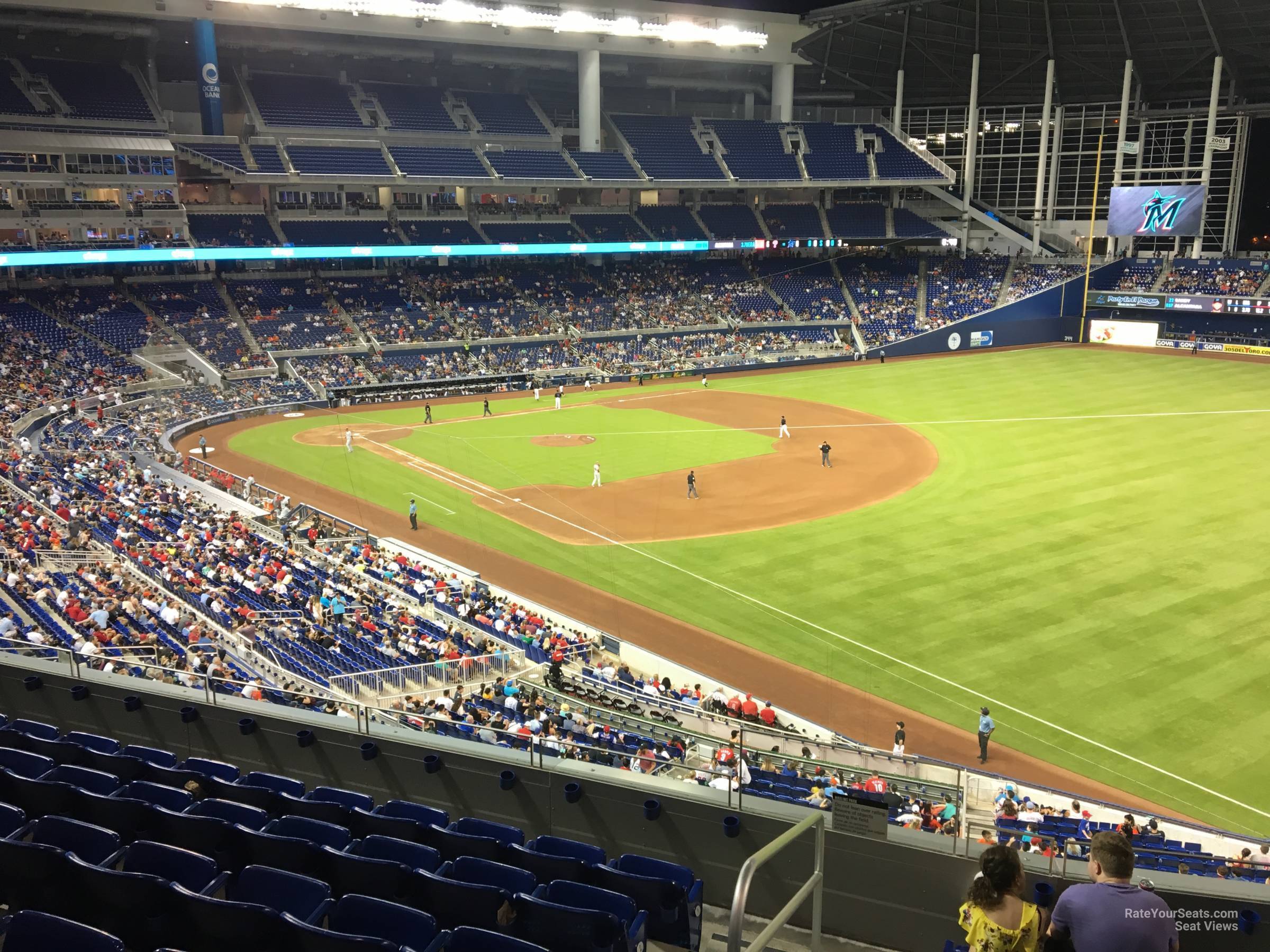 section 203, row 5 seat view  for baseball - loandepot park