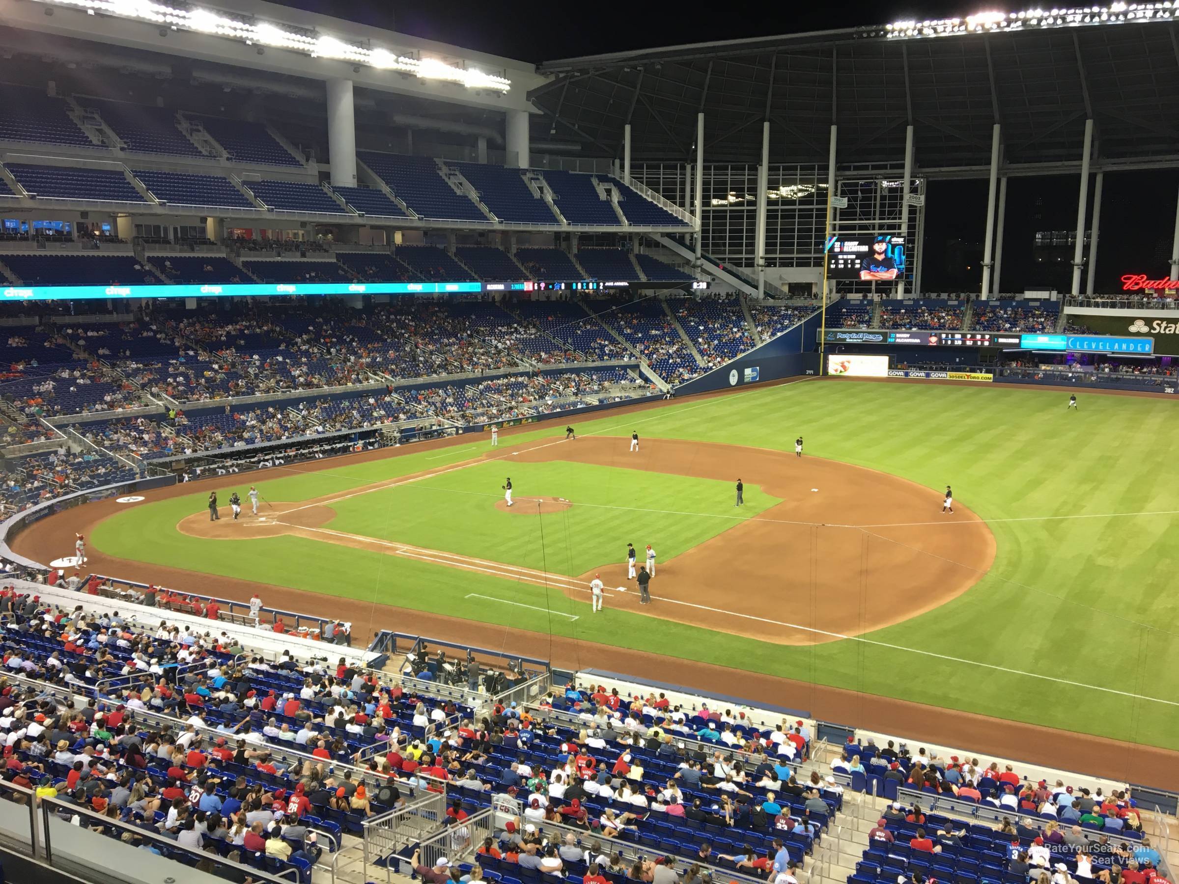 section 207, row 5 seat view  for baseball - loandepot park