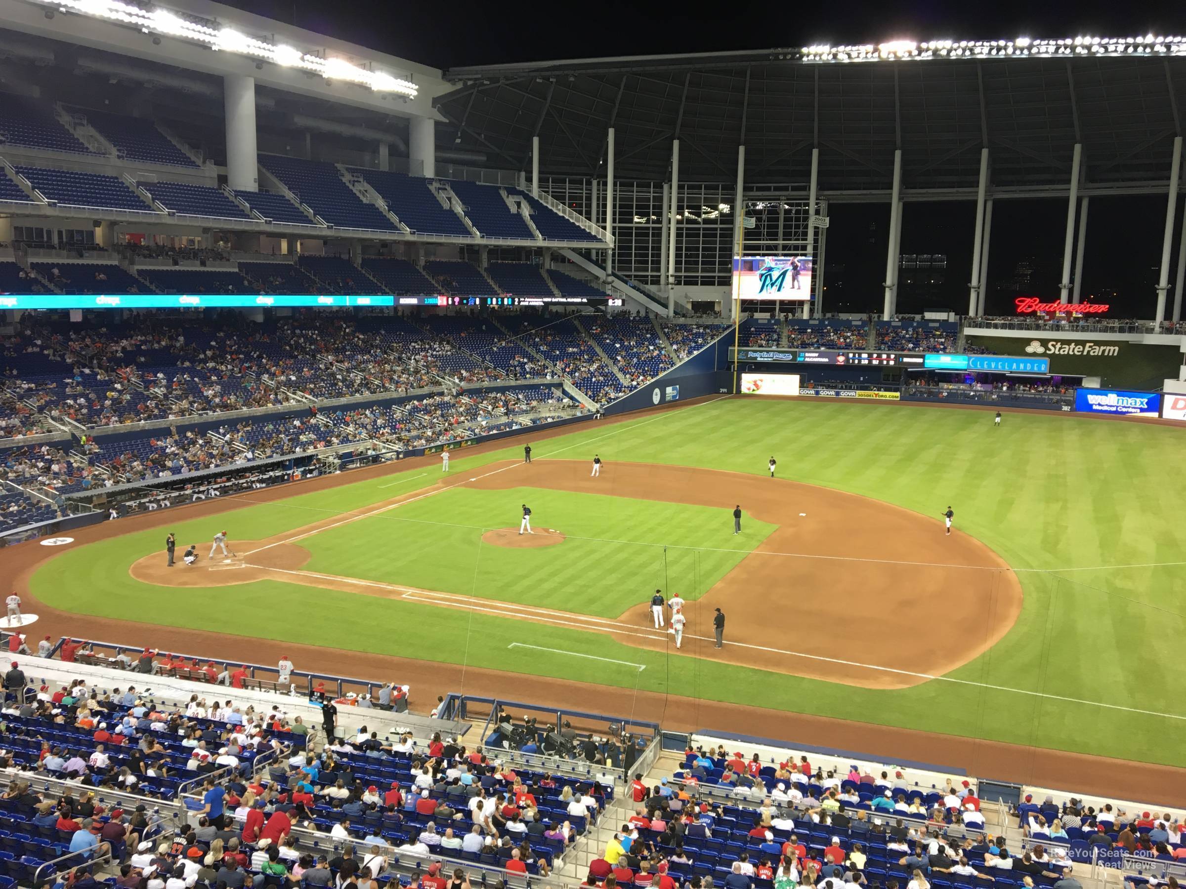 section 208, row 5 seat view  for baseball - loandepot park