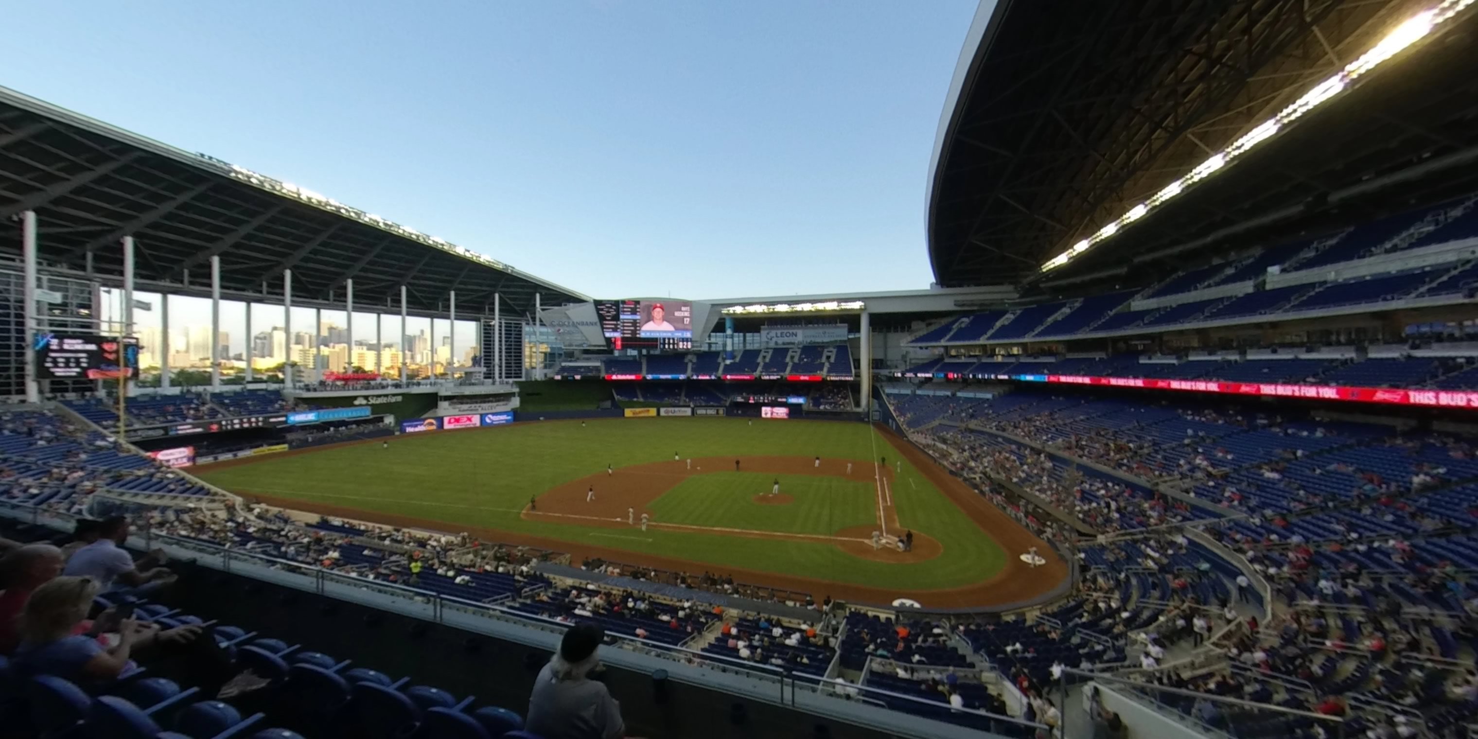 section 219 panoramic seat view  for baseball - loandepot park