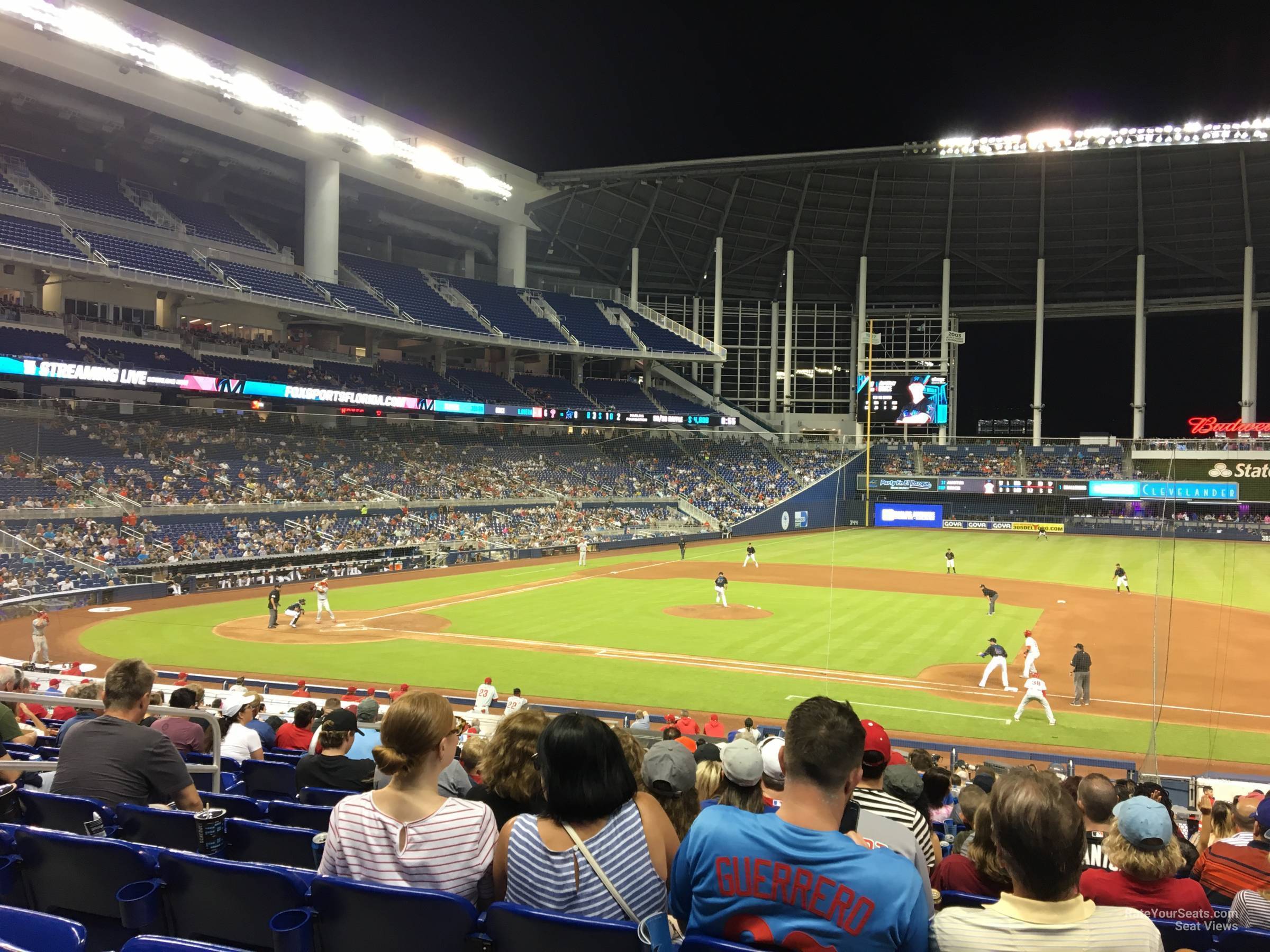 LoanDepot Park, section 40, row 8, home of Miami Marlins , page 1