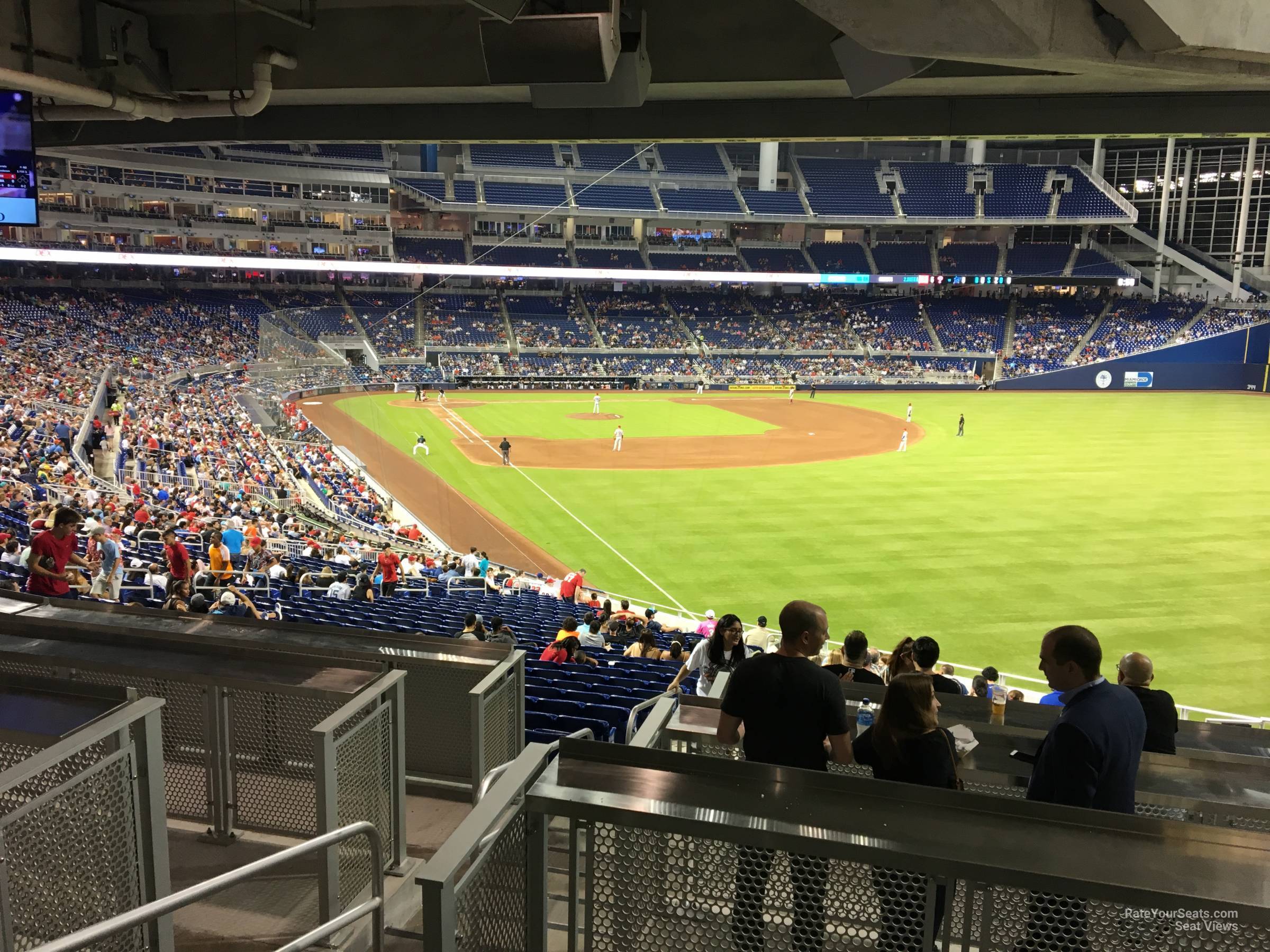 the social, row 1 seat view  for baseball - loandepot park