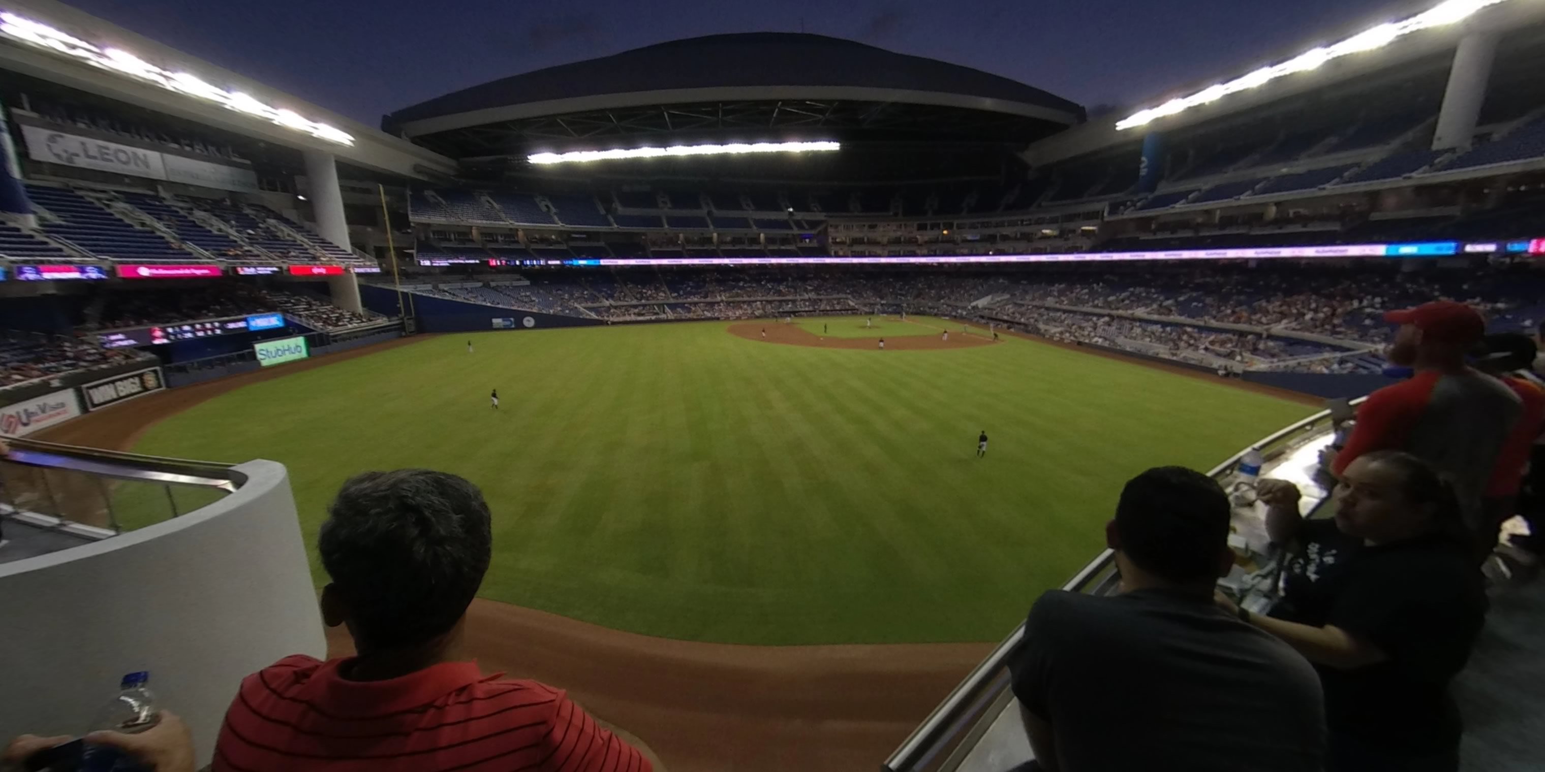 section recess panoramic seat view  for baseball - loandepot park