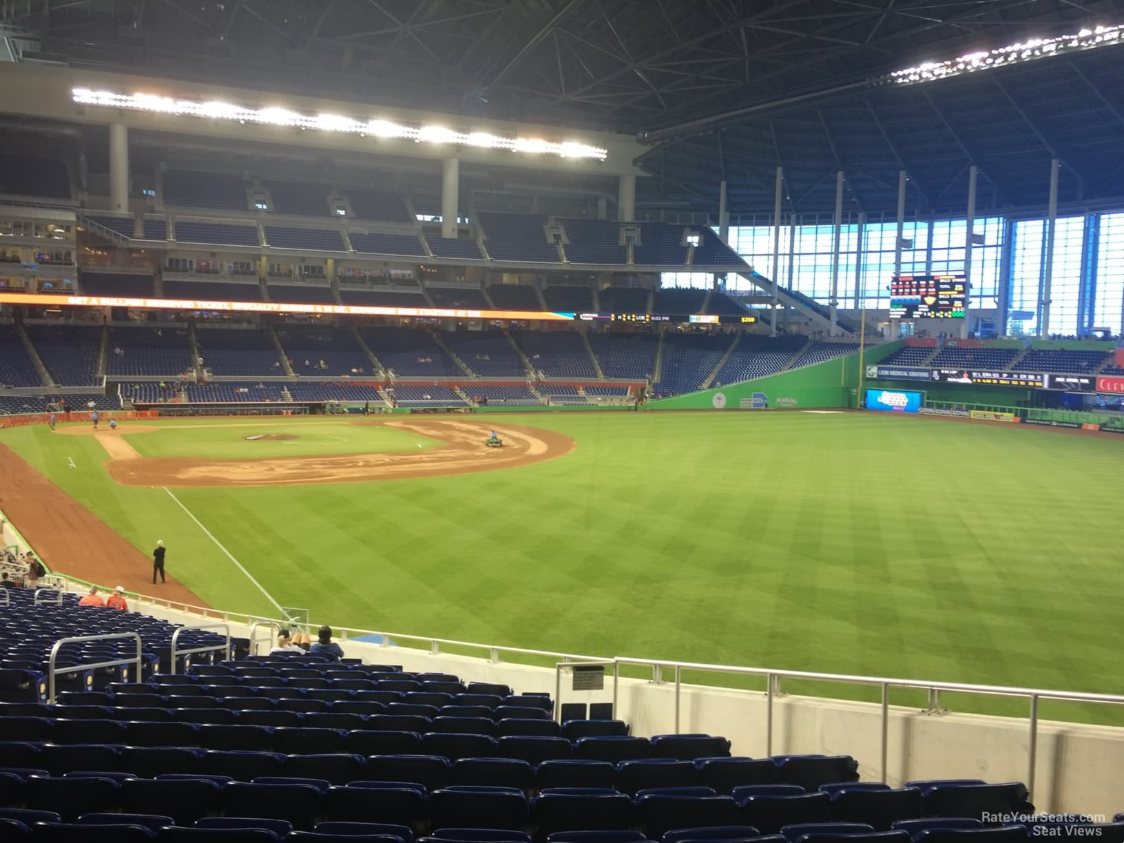 section 1, row 24 seat view  for baseball - loandepot park