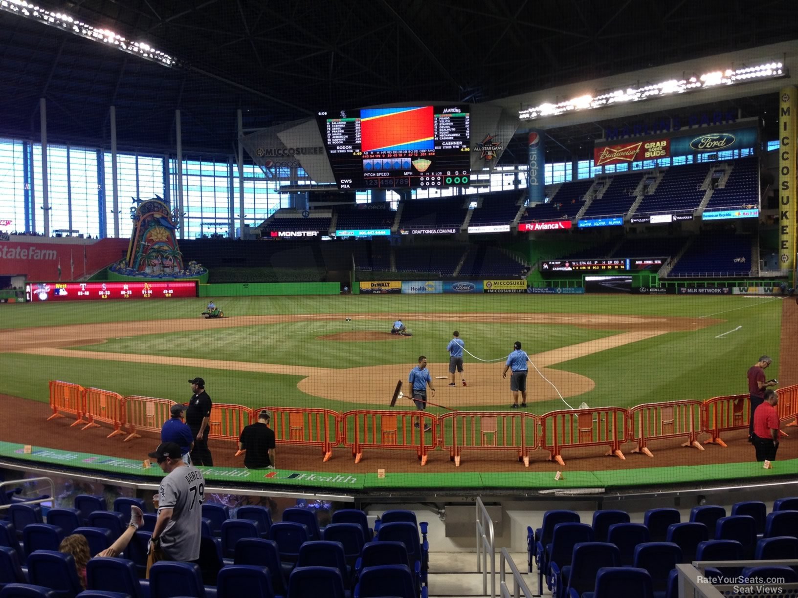 section 16, row a seat view  for baseball - loandepot park