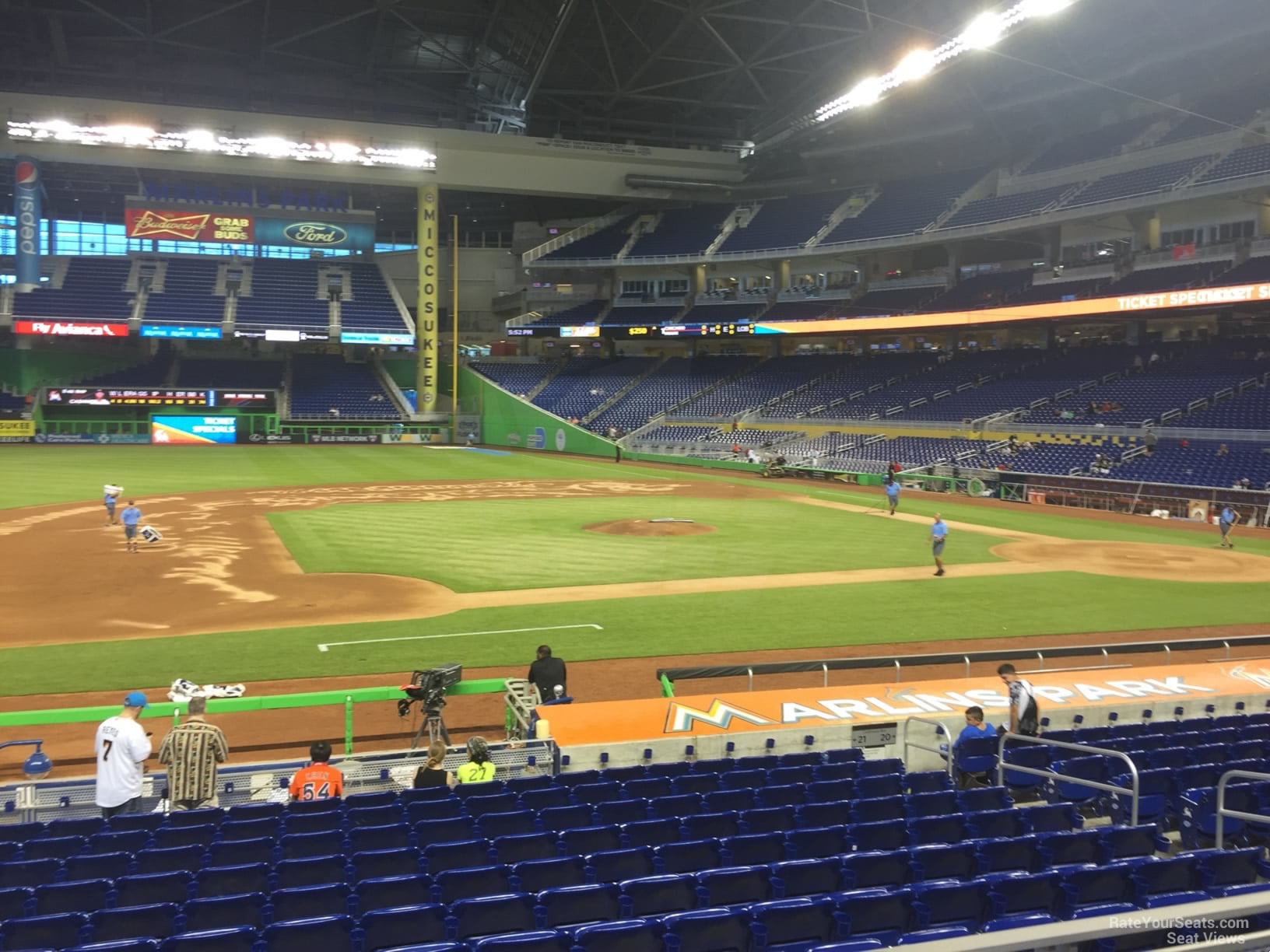 section 21, row 2 seat view  for baseball - loandepot park