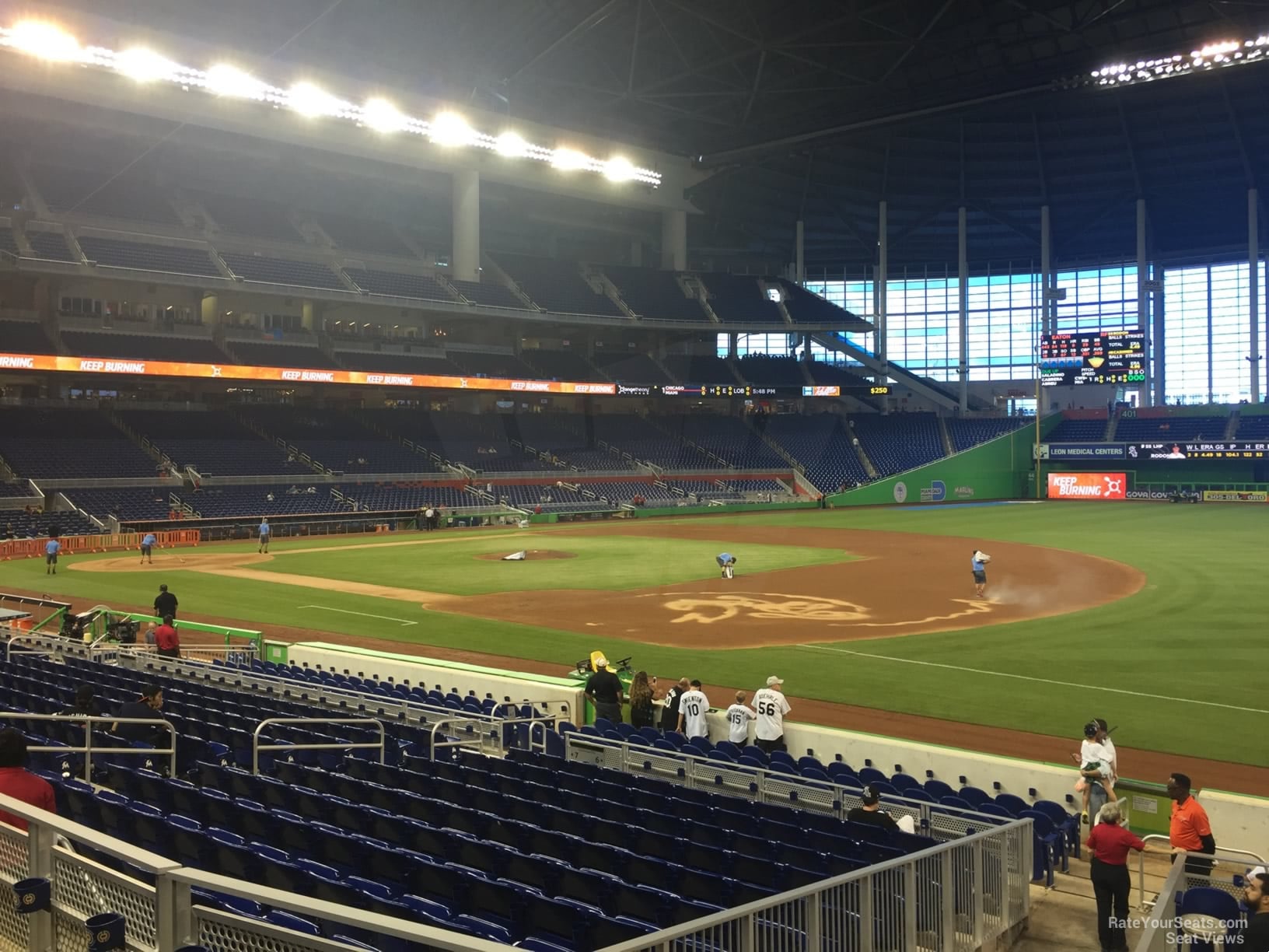 section 6, row 2 seat view  for baseball - loandepot park