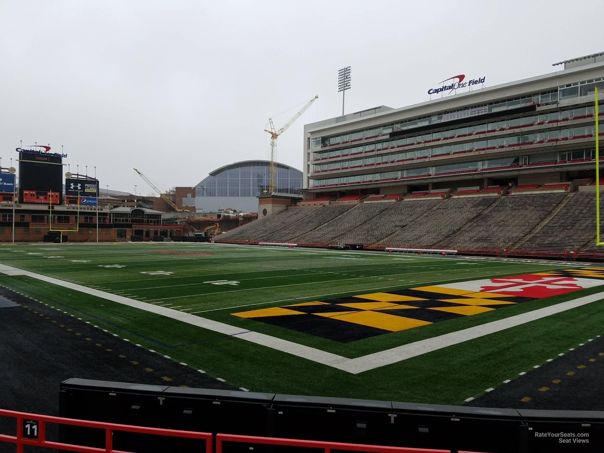 section 11, row g seat view  - secu stadium