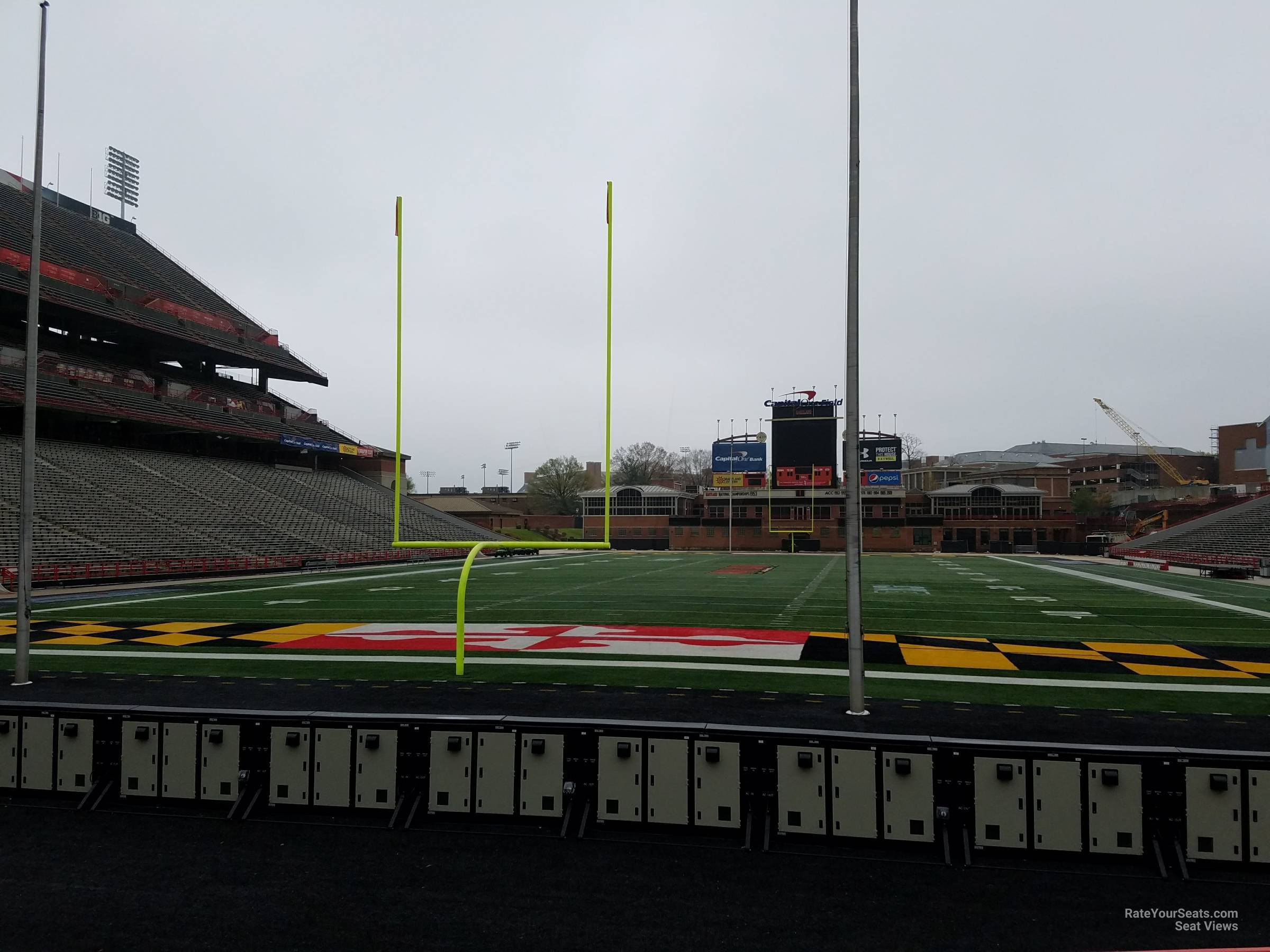 section 16, row g seat view  - maryland stadium