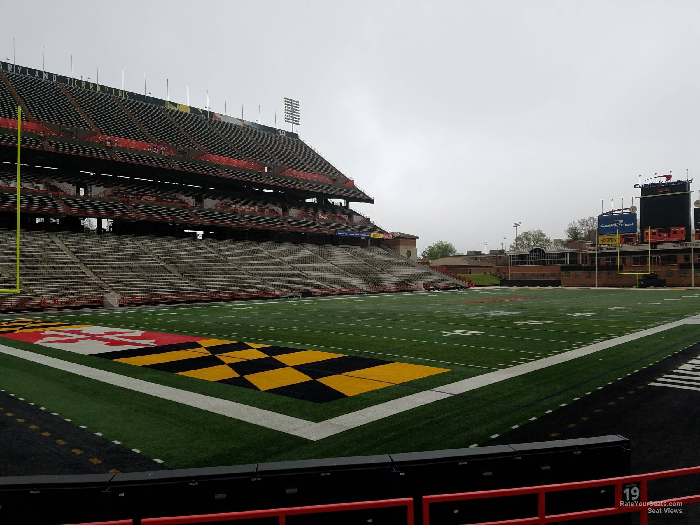 section 19, row g seat view  - secu stadium