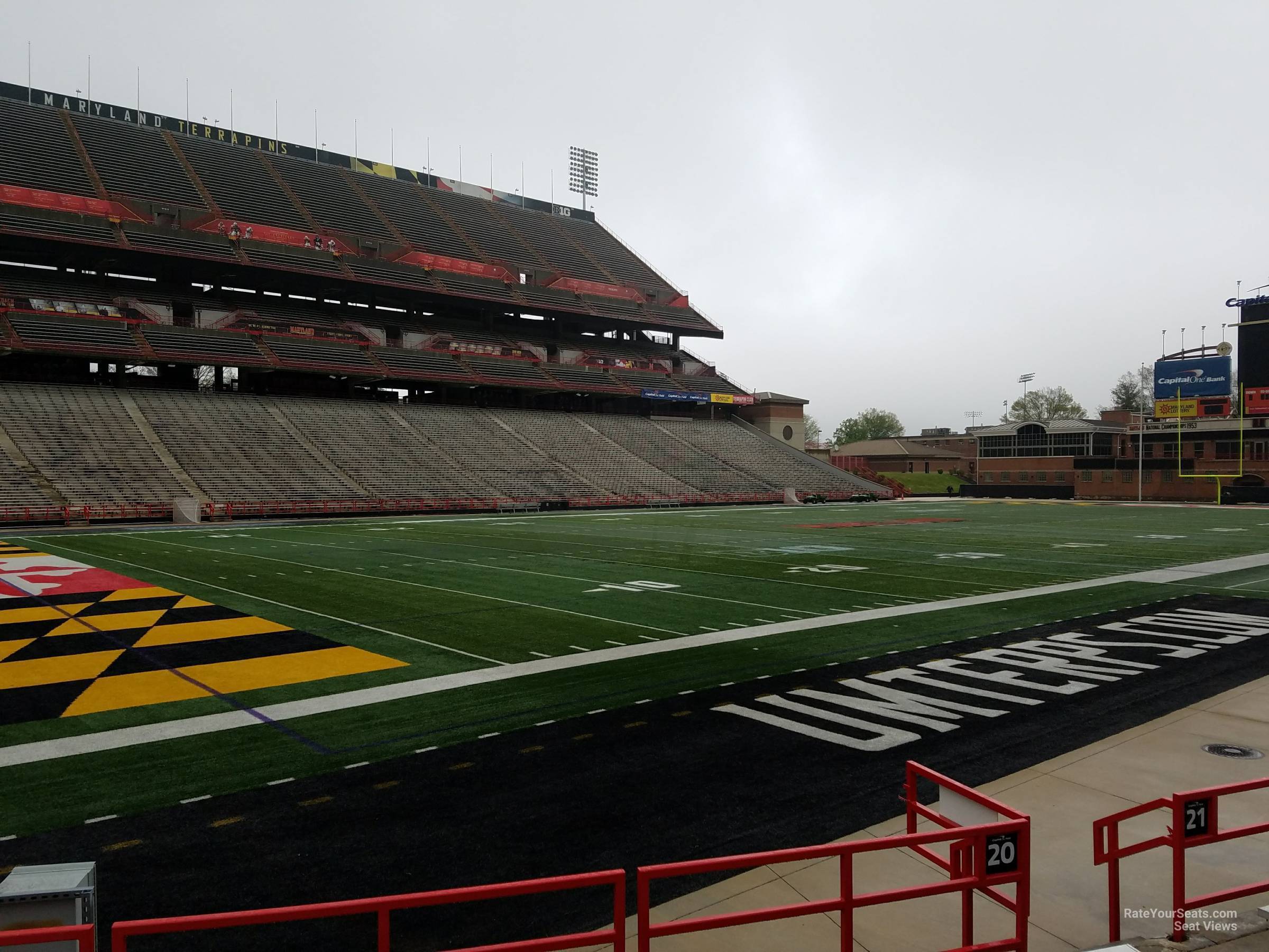 section 20, row g seat view  - secu stadium