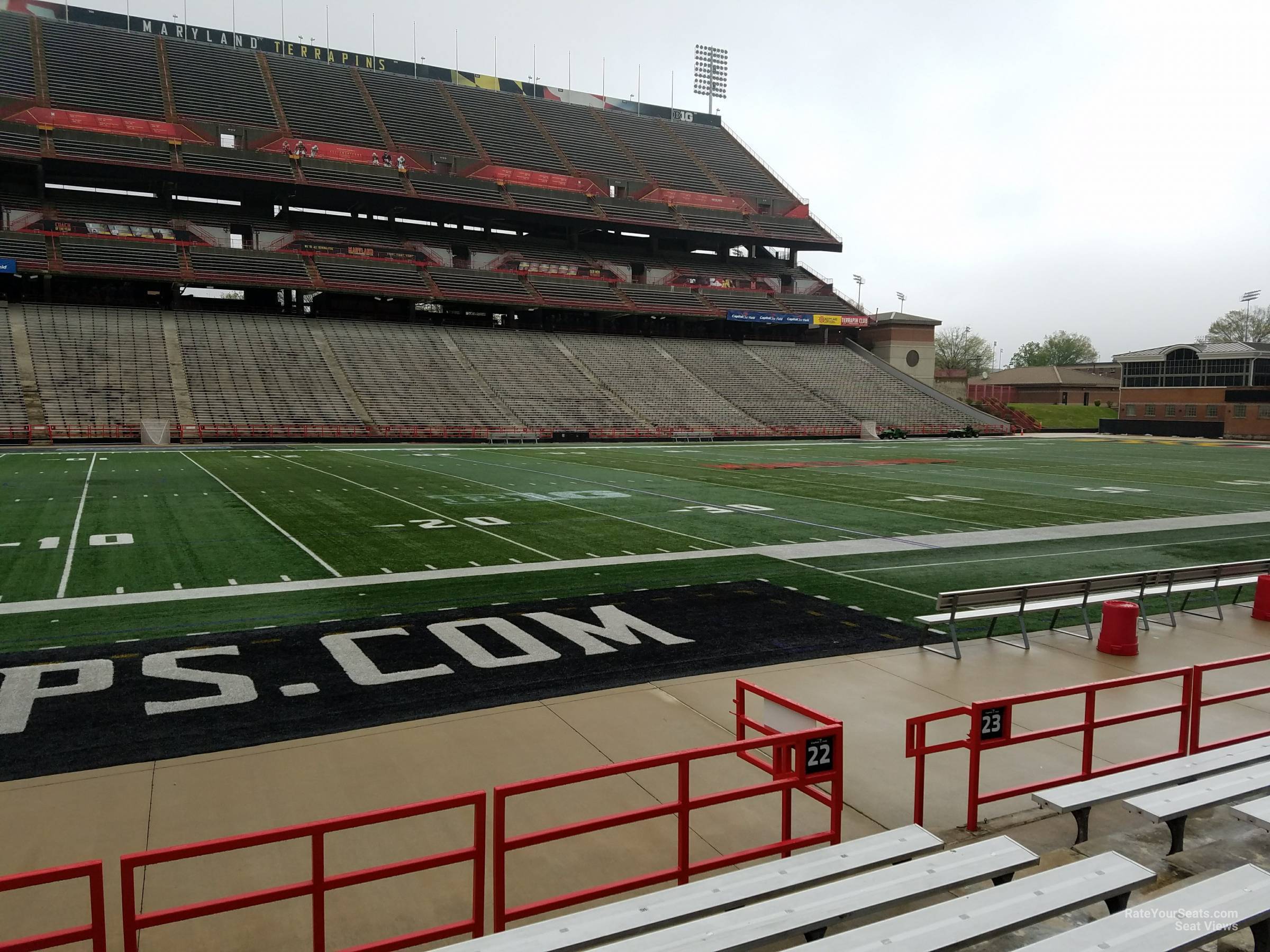 section 22, row g seat view  - secu stadium