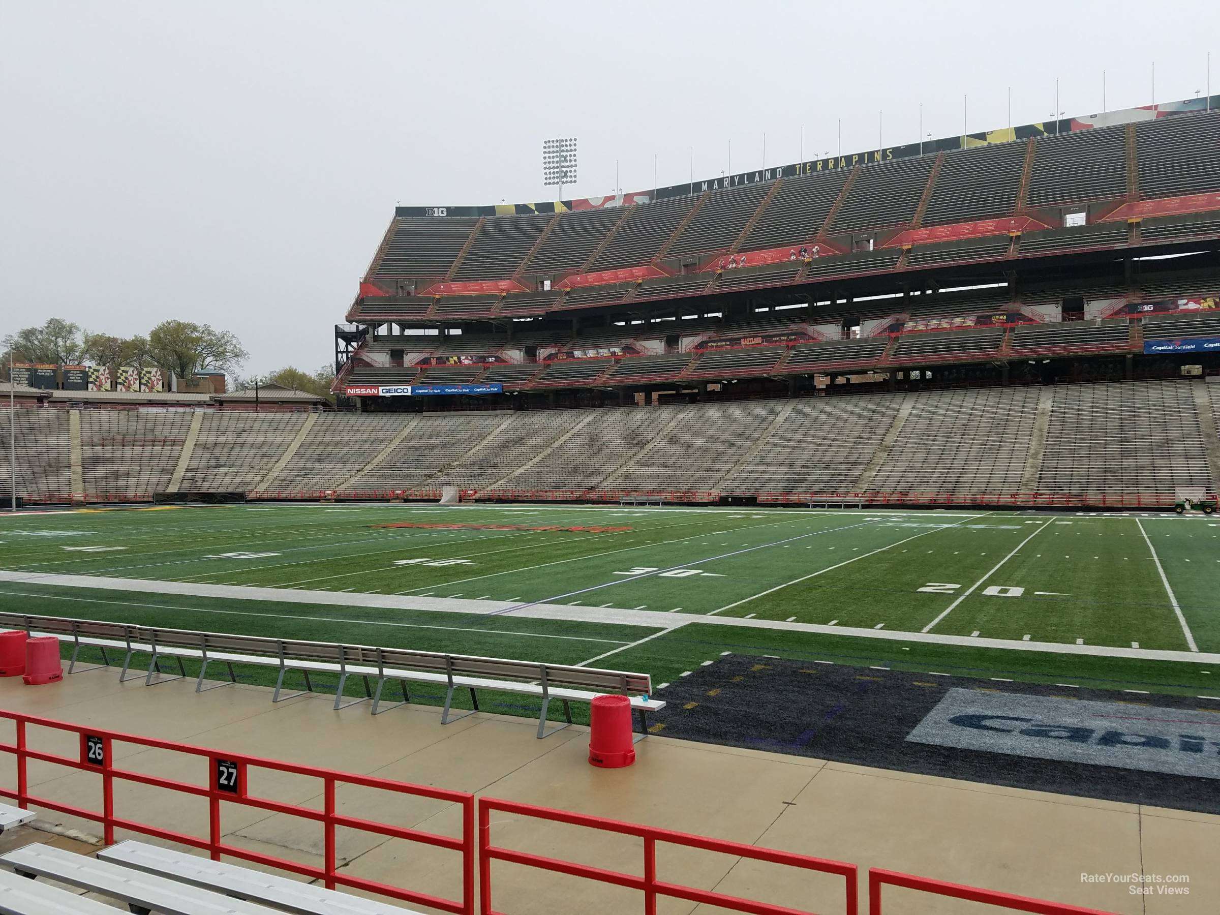 section 27, row g seat view  - maryland stadium
