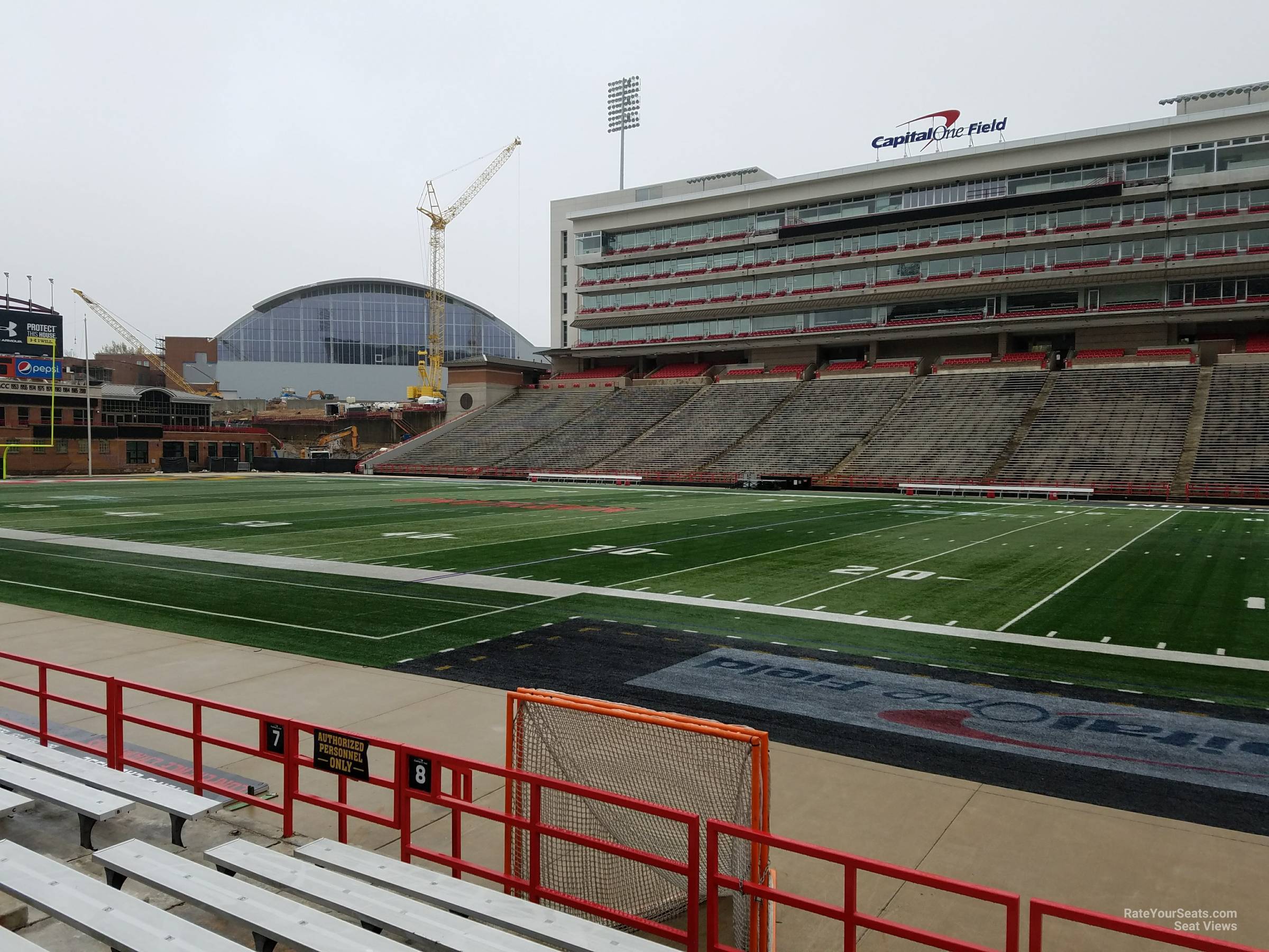 section 8, row g seat view  - secu stadium