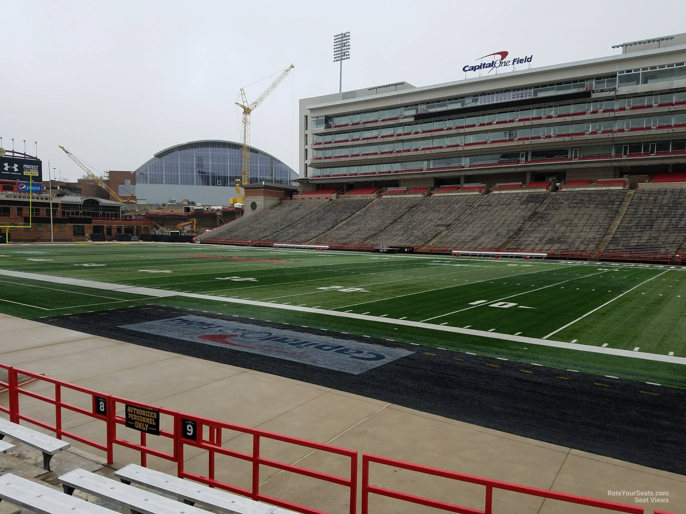 section 9, row g seat view  - secu stadium