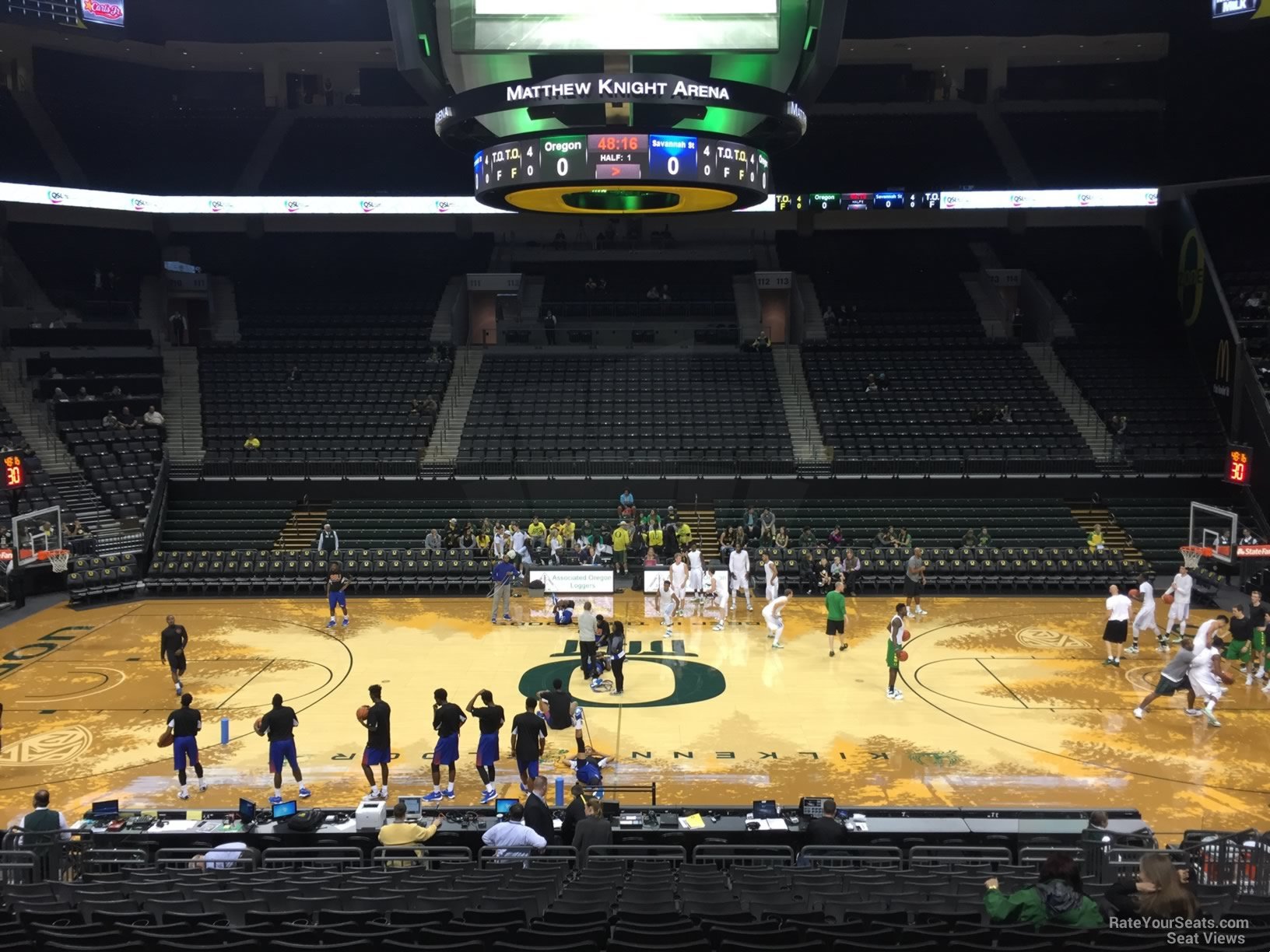 section 103, row k seat view  - matthew knight arena