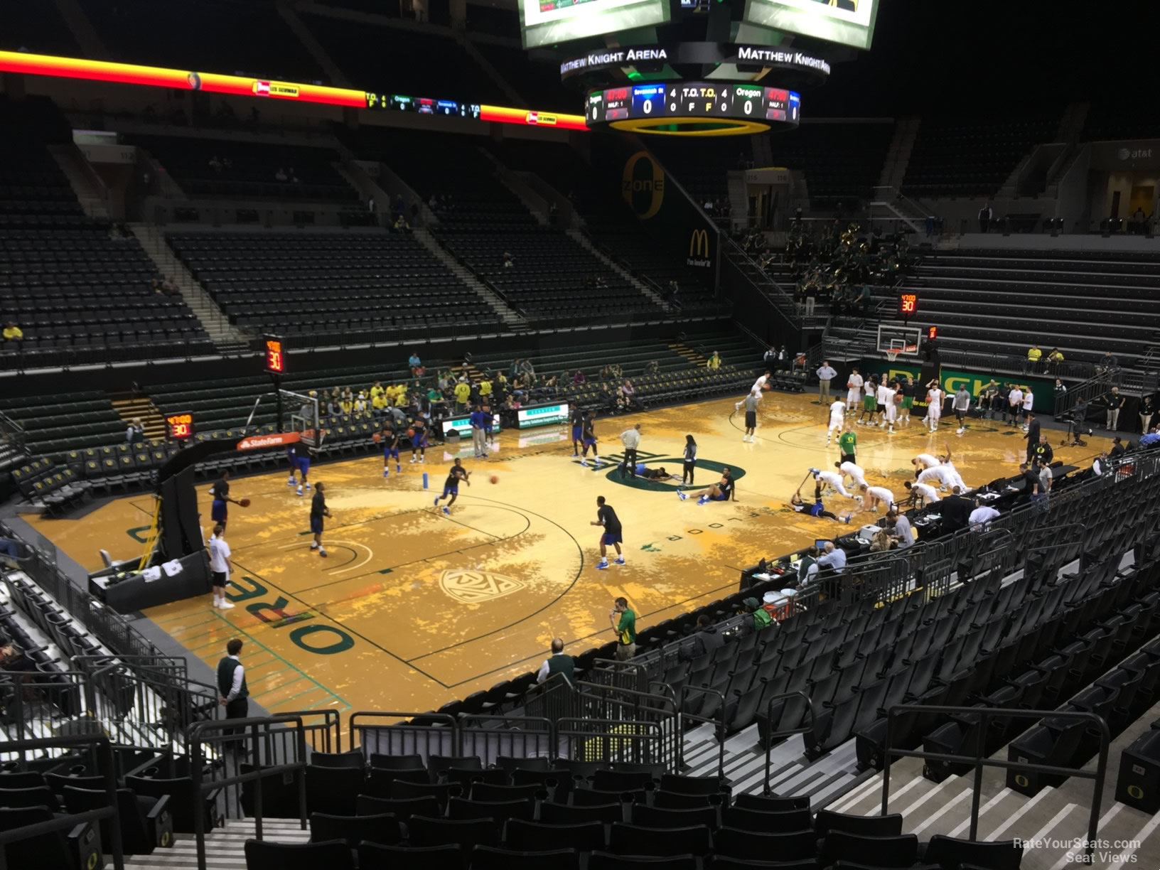 section 105, row k seat view  - matthew knight arena